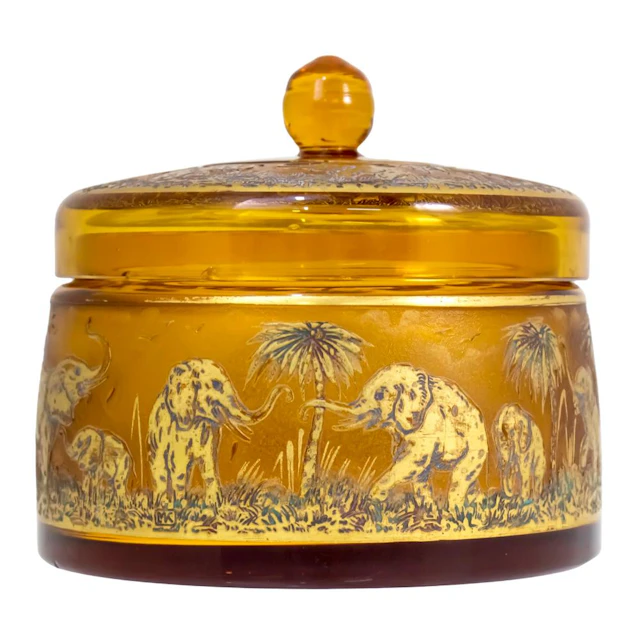 MOSER ART DECO ANIMOR GLASS BOX