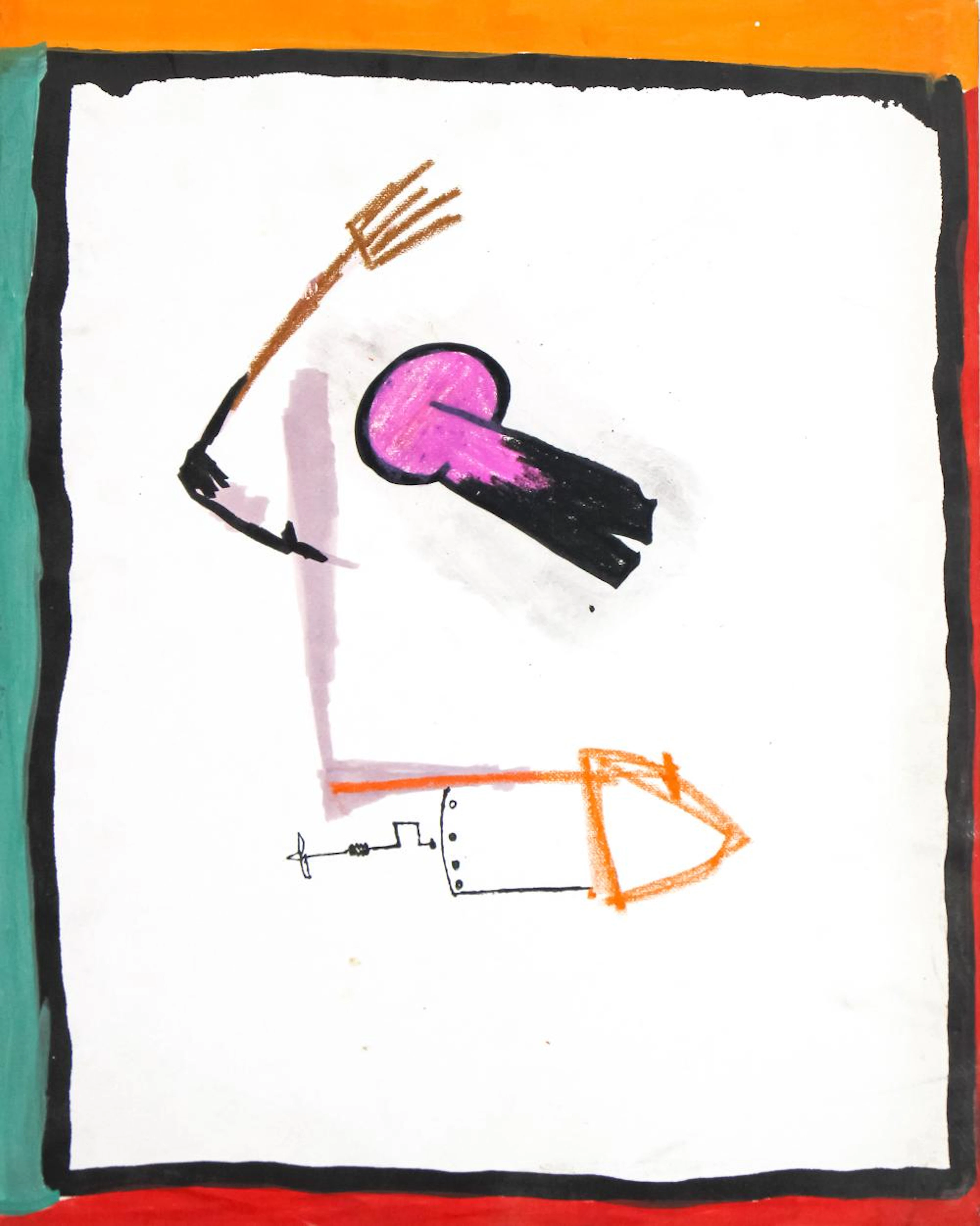 BASOOKA JOE - MIXED MEDIA ON CANVAS, 2012.
