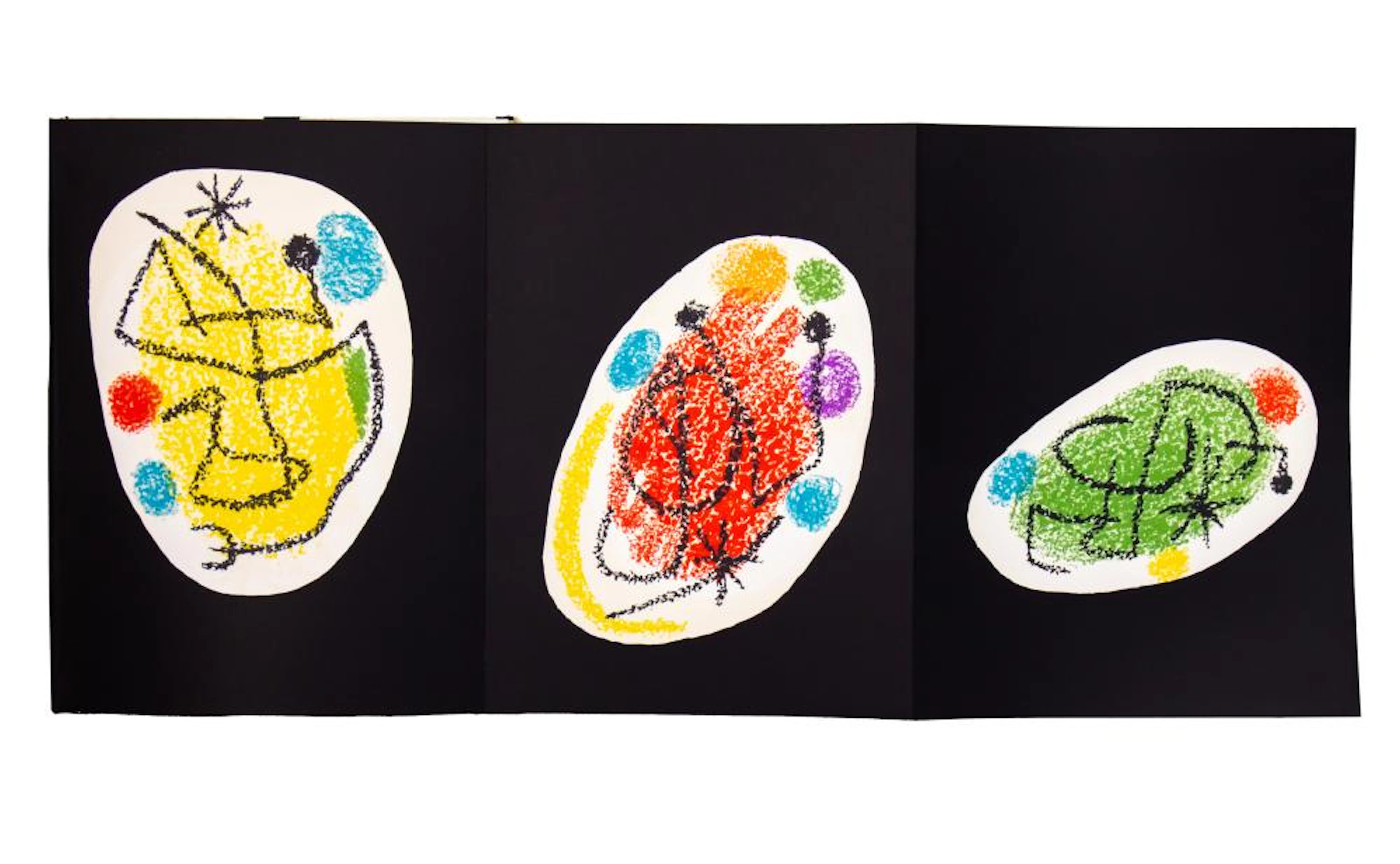 XXE SIECLE 31 PANORAMA 68, JOAN MIRO AND SERGE POLIAKOFF LITHOGRAPHS, 1968.