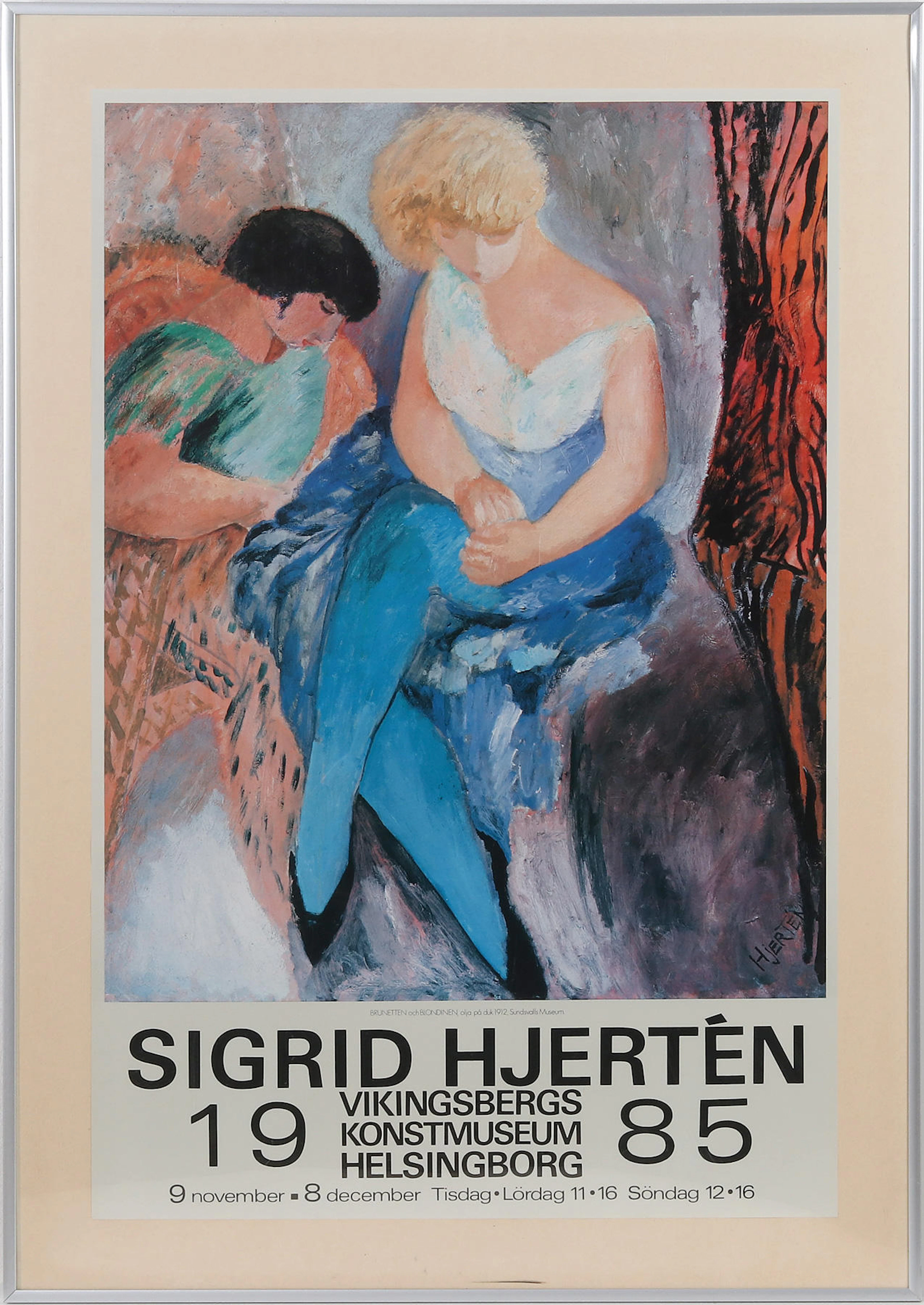 SIGRID HJERTEN, UTSTÄLLNINGSAFFISCH