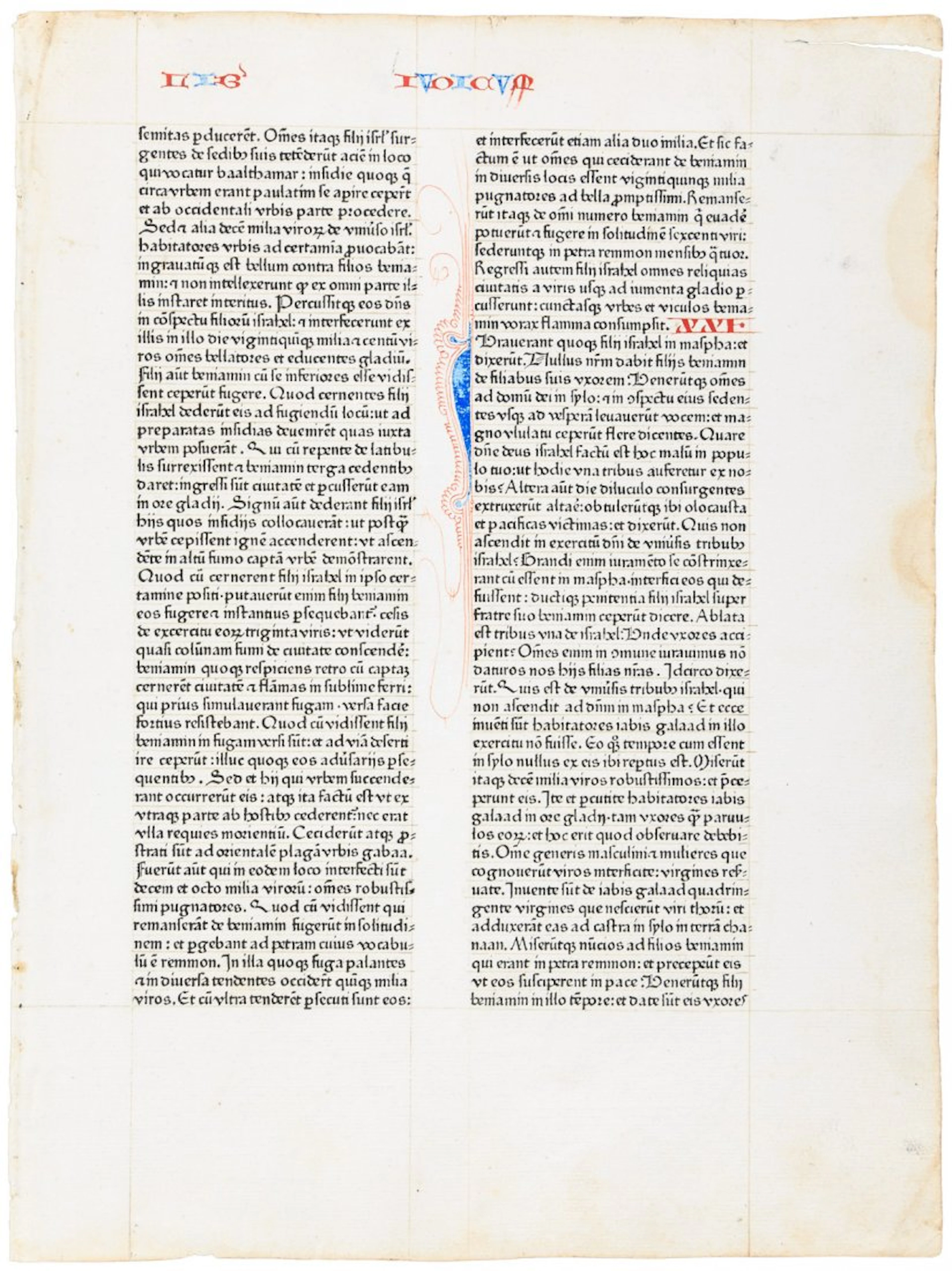 Leaf from the 1462 Fust and Schoeffer Bible