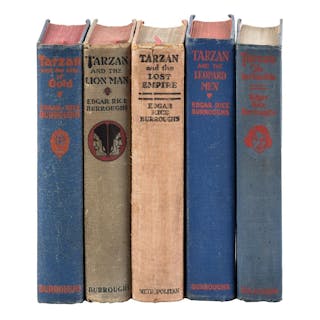 Five first edition Tarzan titles