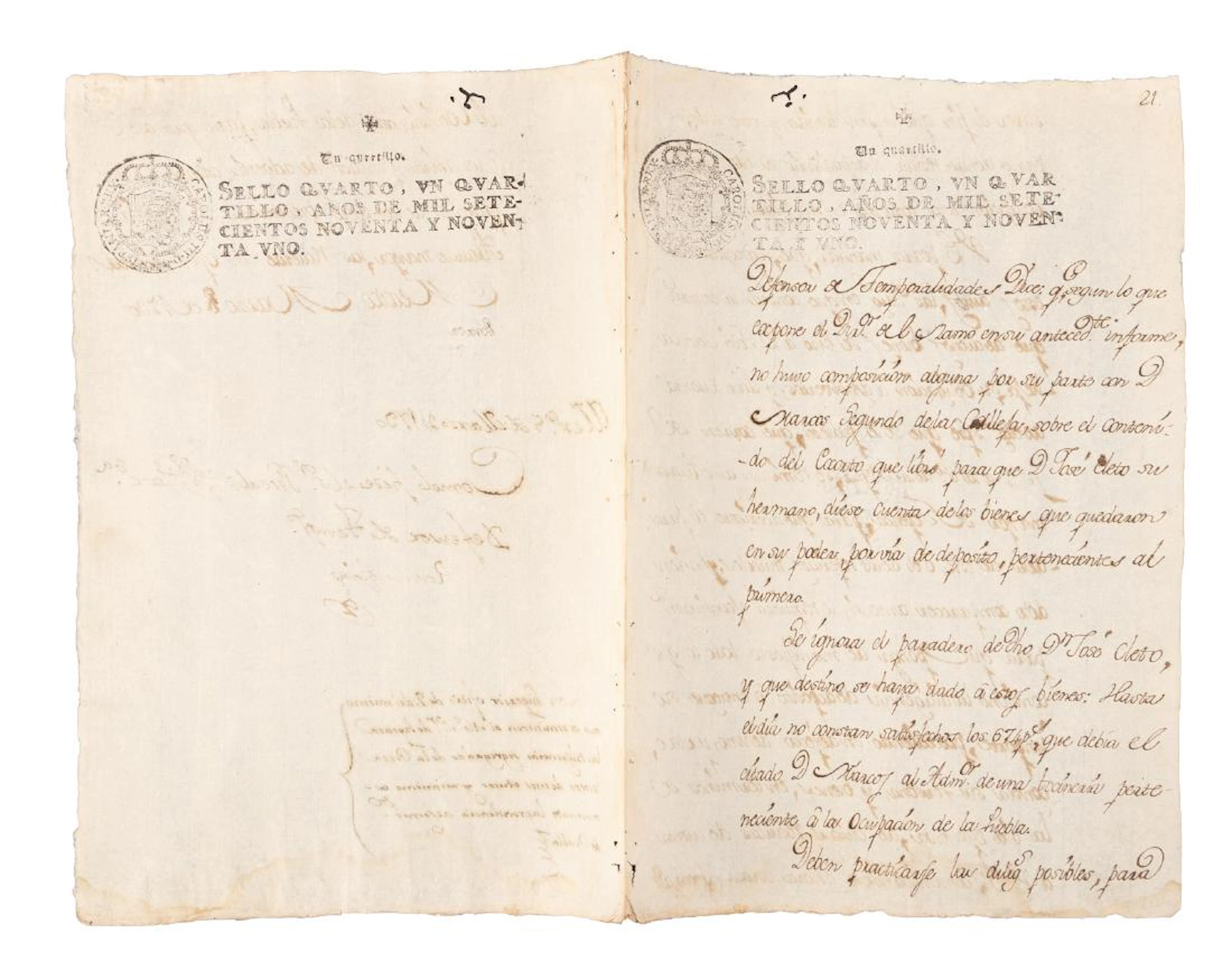 Sibling theft case signed by Viceroy of New Spain 1790