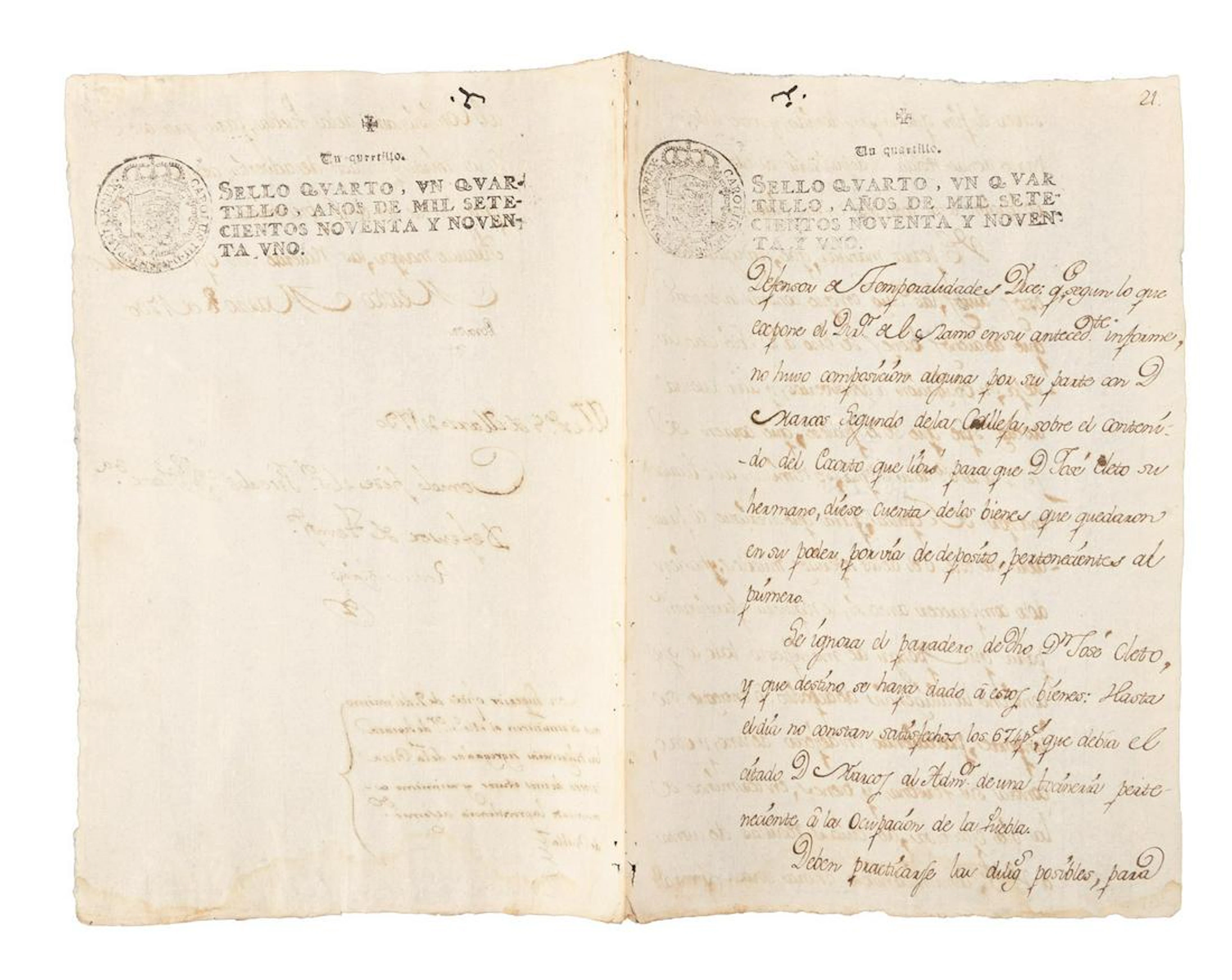 Sibling theft case signed by Viceroy of New Spain 1790