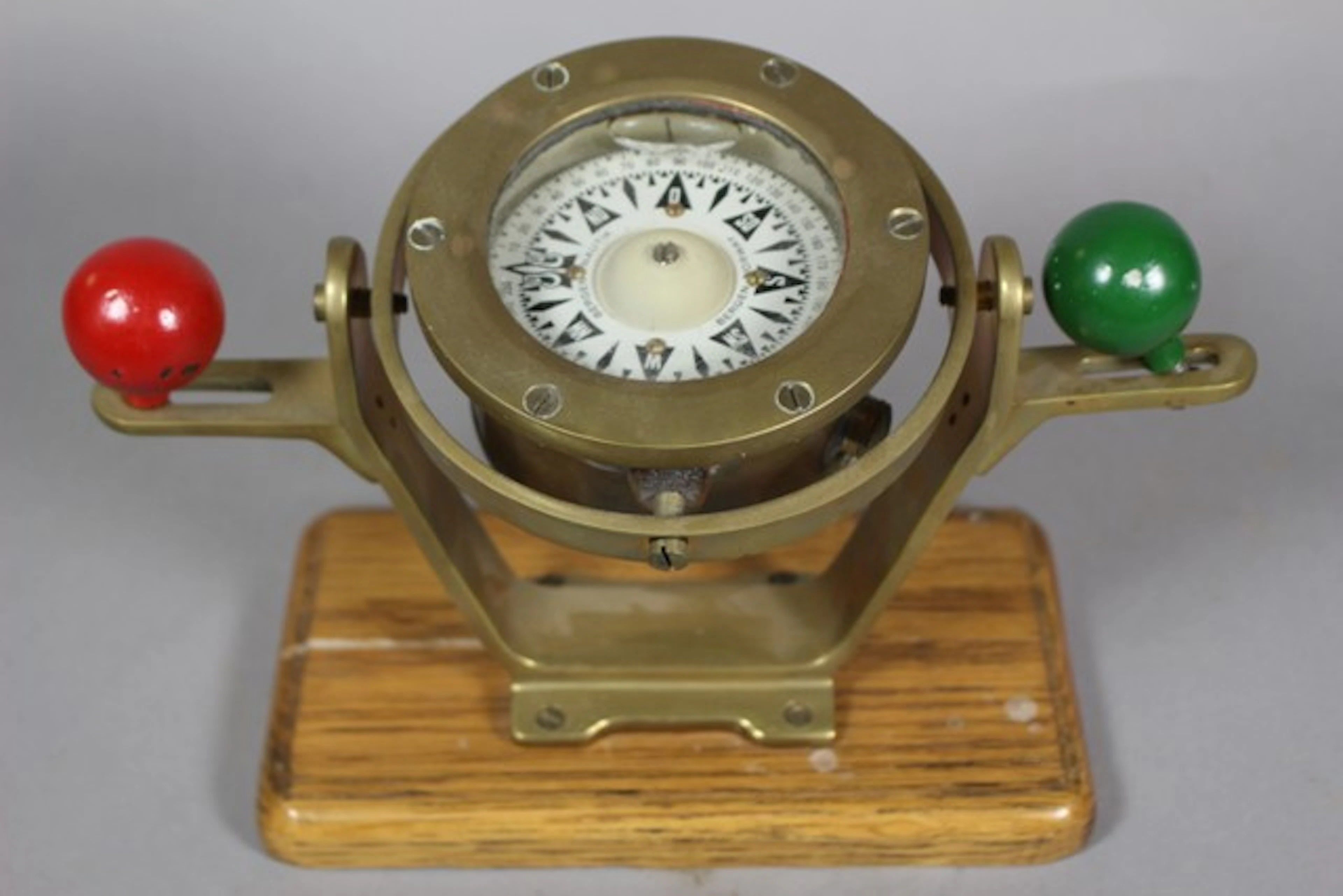 Bergen Nautik Vintage Brass Ship's Binnacle Compass