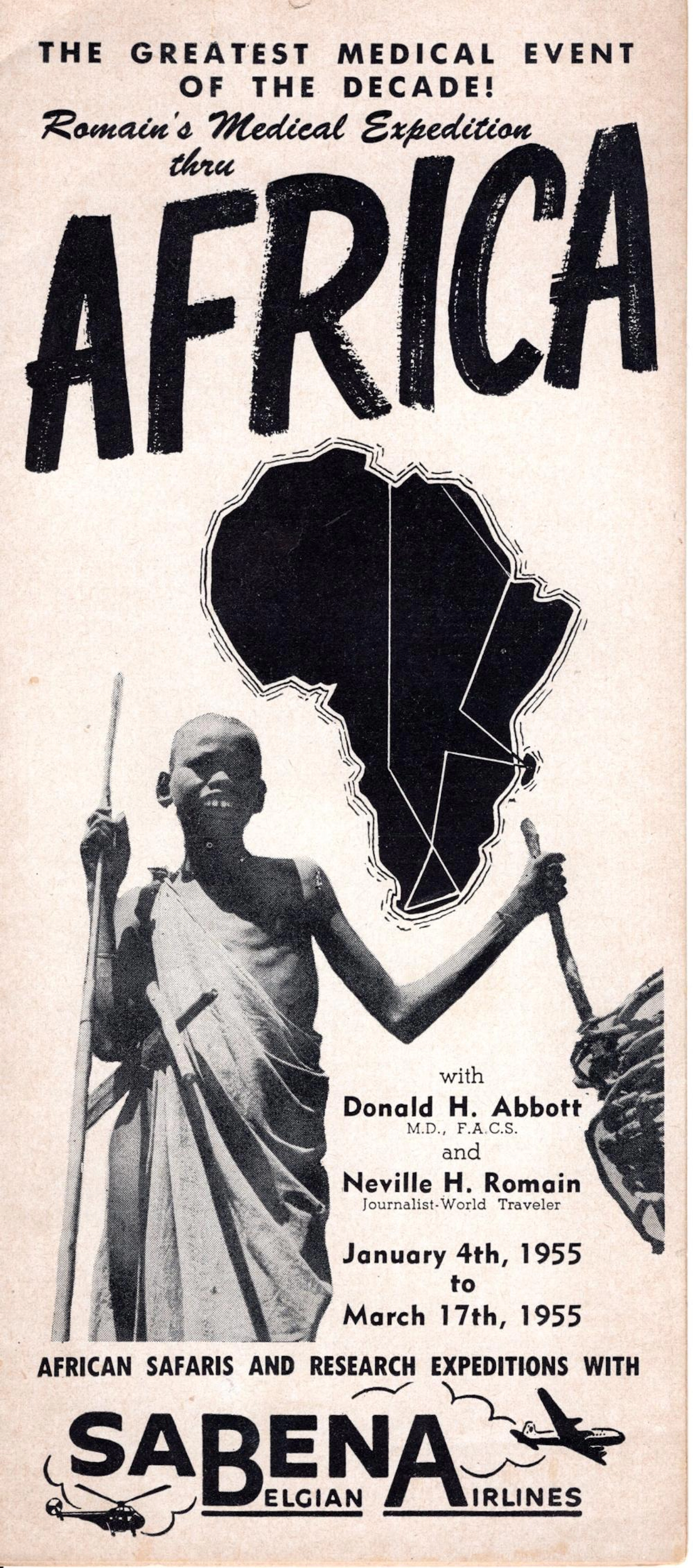 Africa travel brochure, 1955