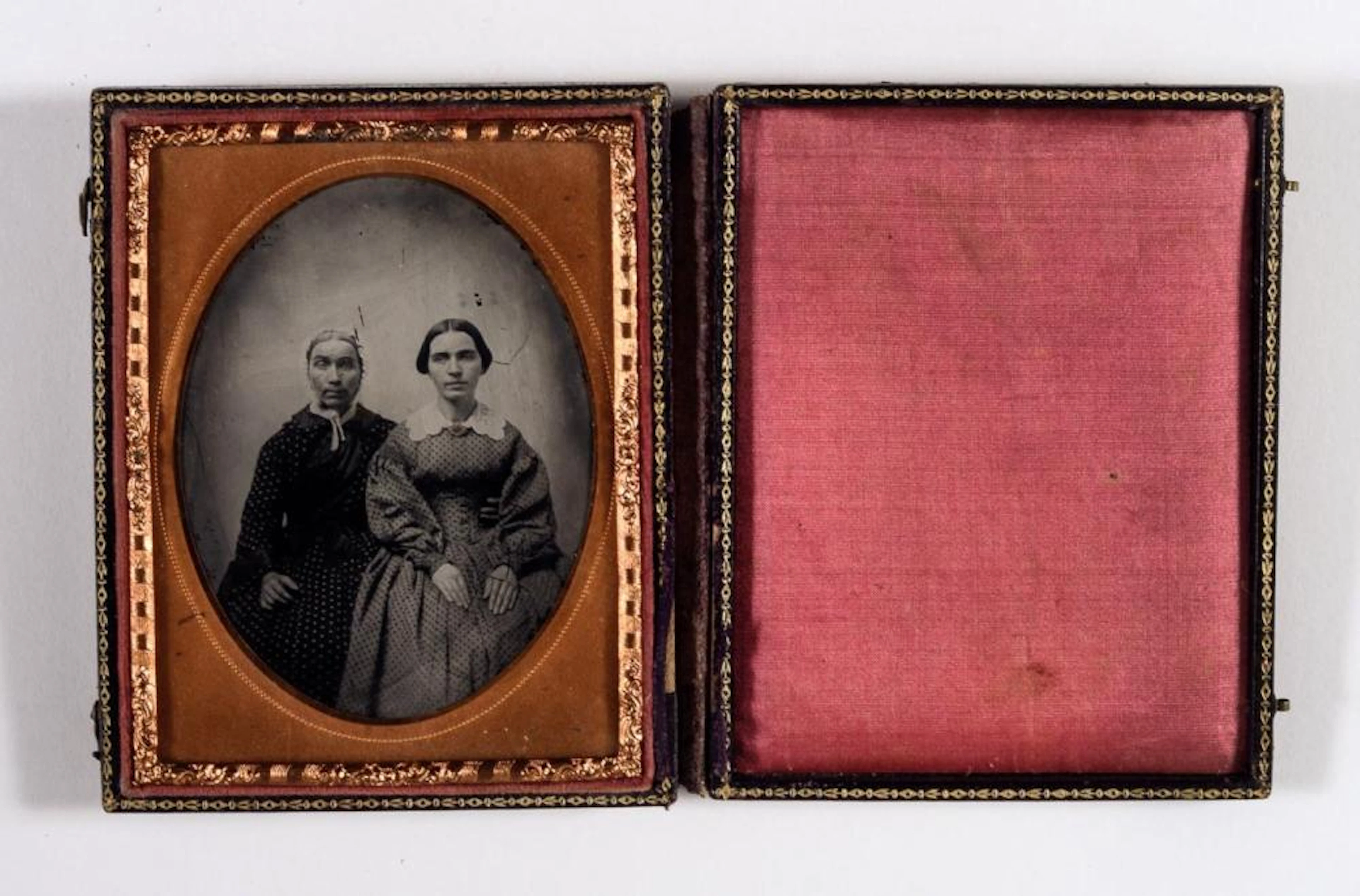 Mother, daughter, quarter plate ambrotype