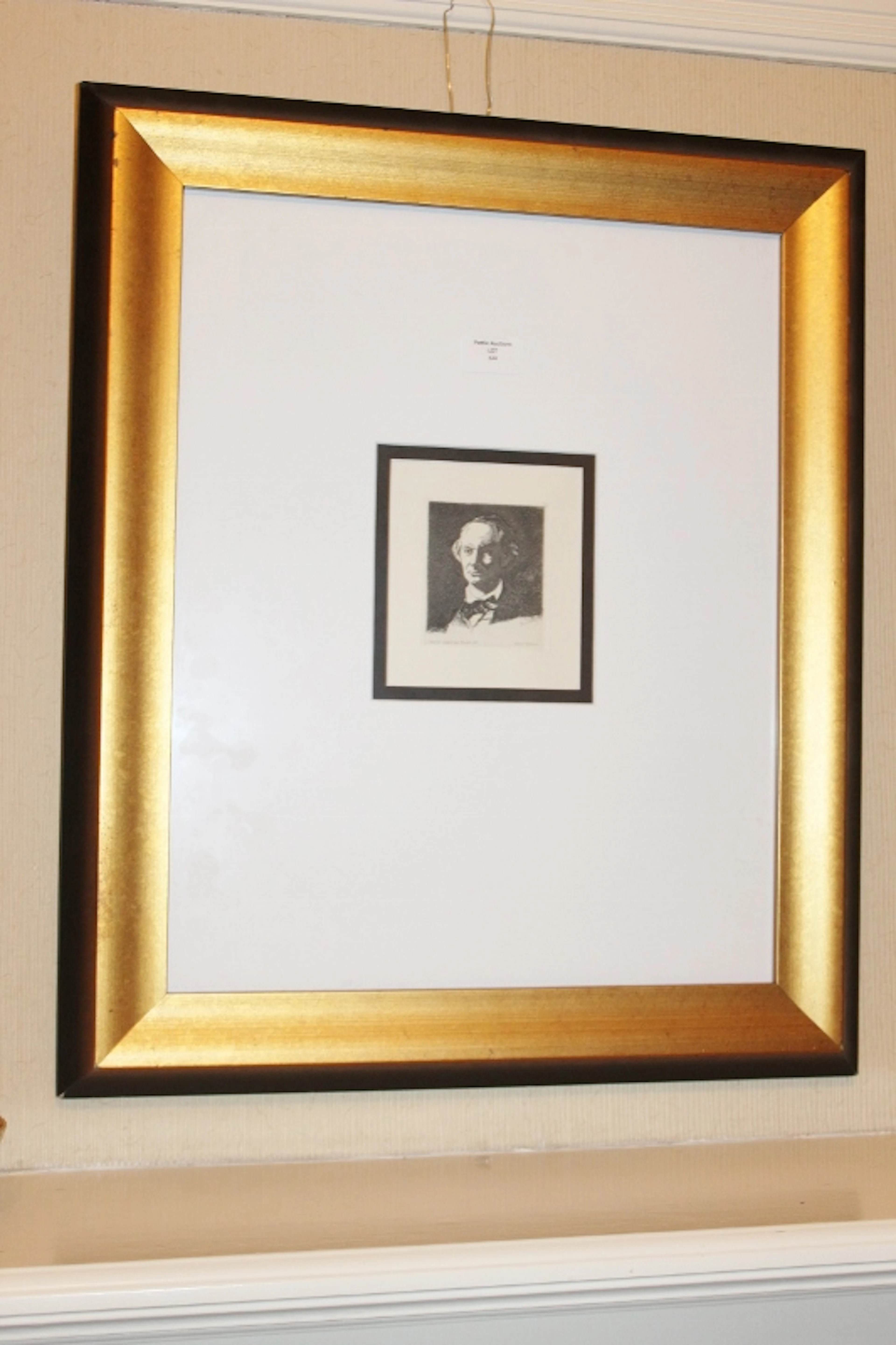 Edouard Manet Etching, Charles Baudelaire, Signed in Plate H15cm X W13cm