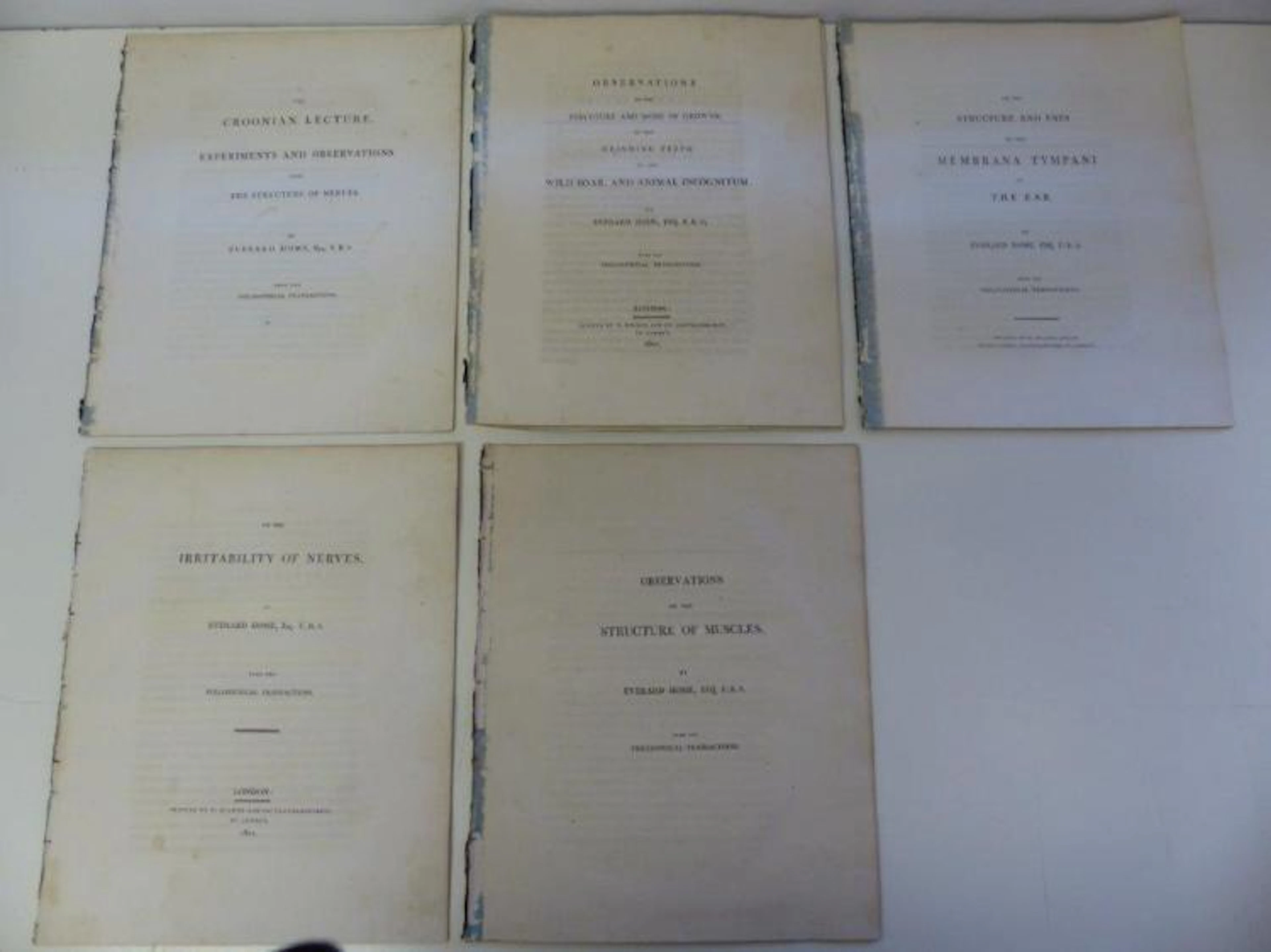 Five early medical tracts by Doctor Everard Home