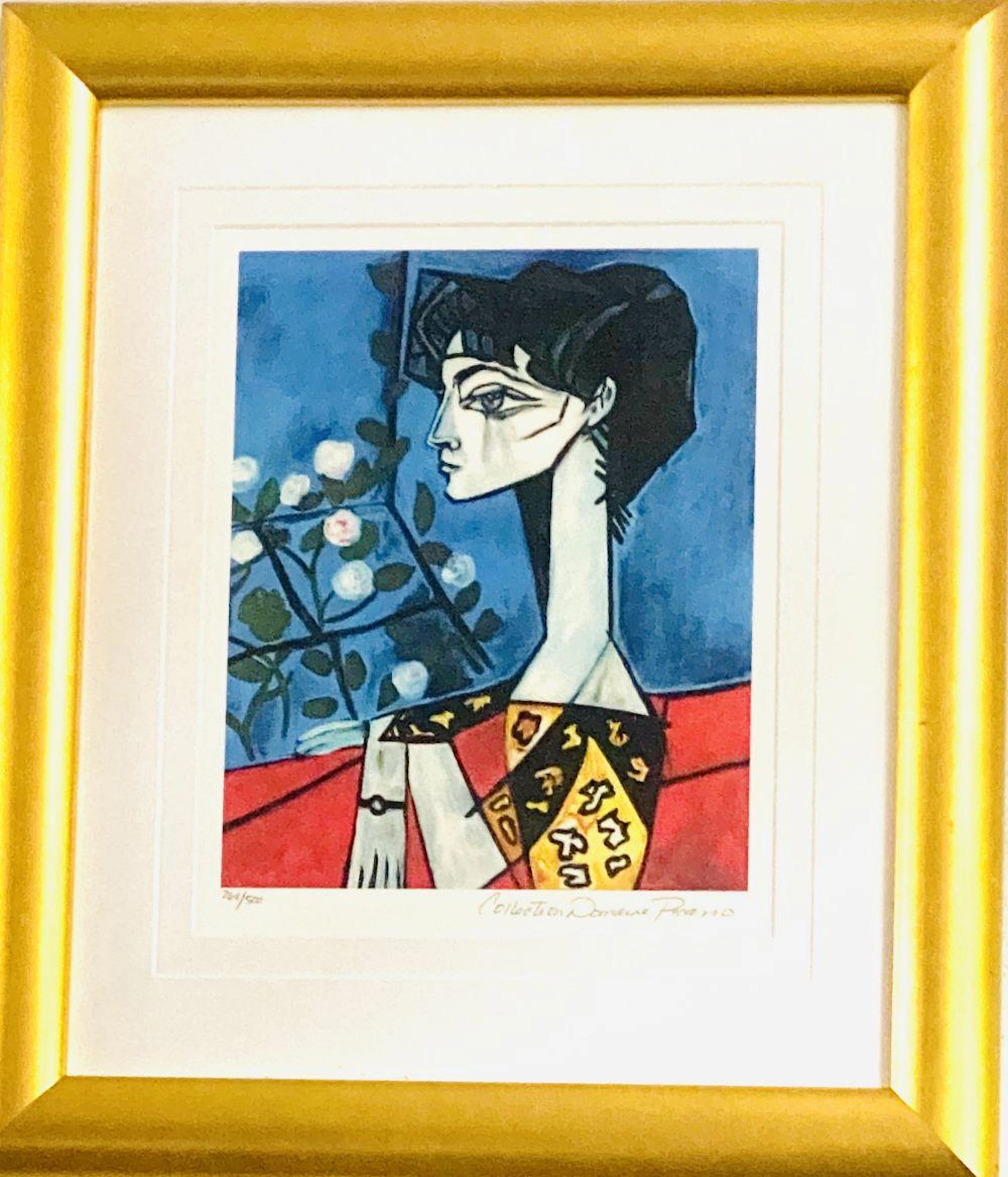Picasso Portrait of Jacqueline Roque With Flowers Limited...