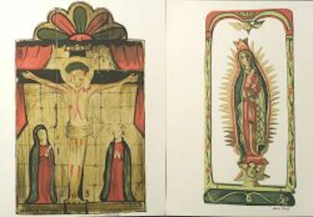 Lot of Two Serigraphs: V-The Virgin of Guadalupe: A Santo
