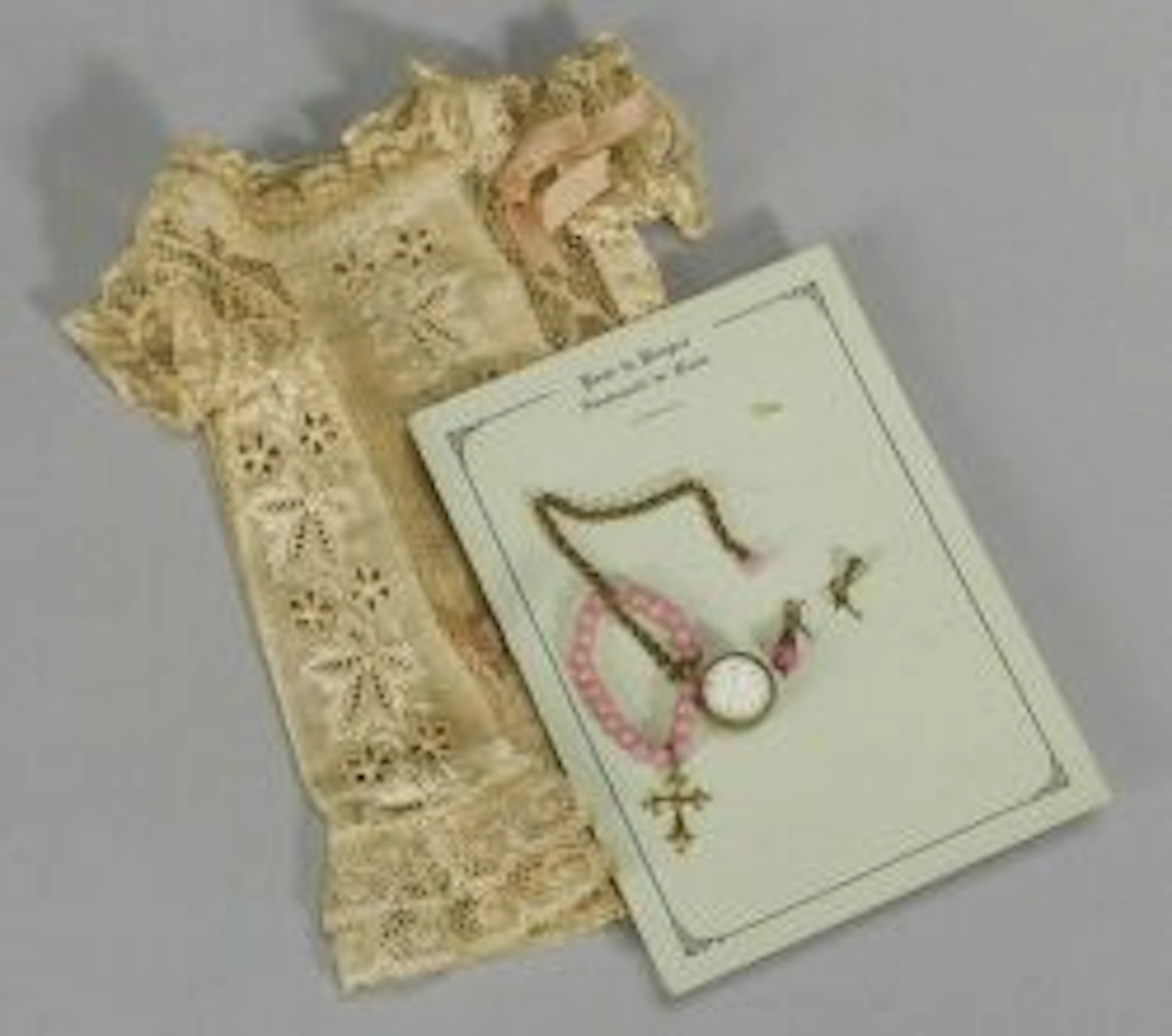 Lacy Chemise Dress and Pink Jewelry for a French Bebe
