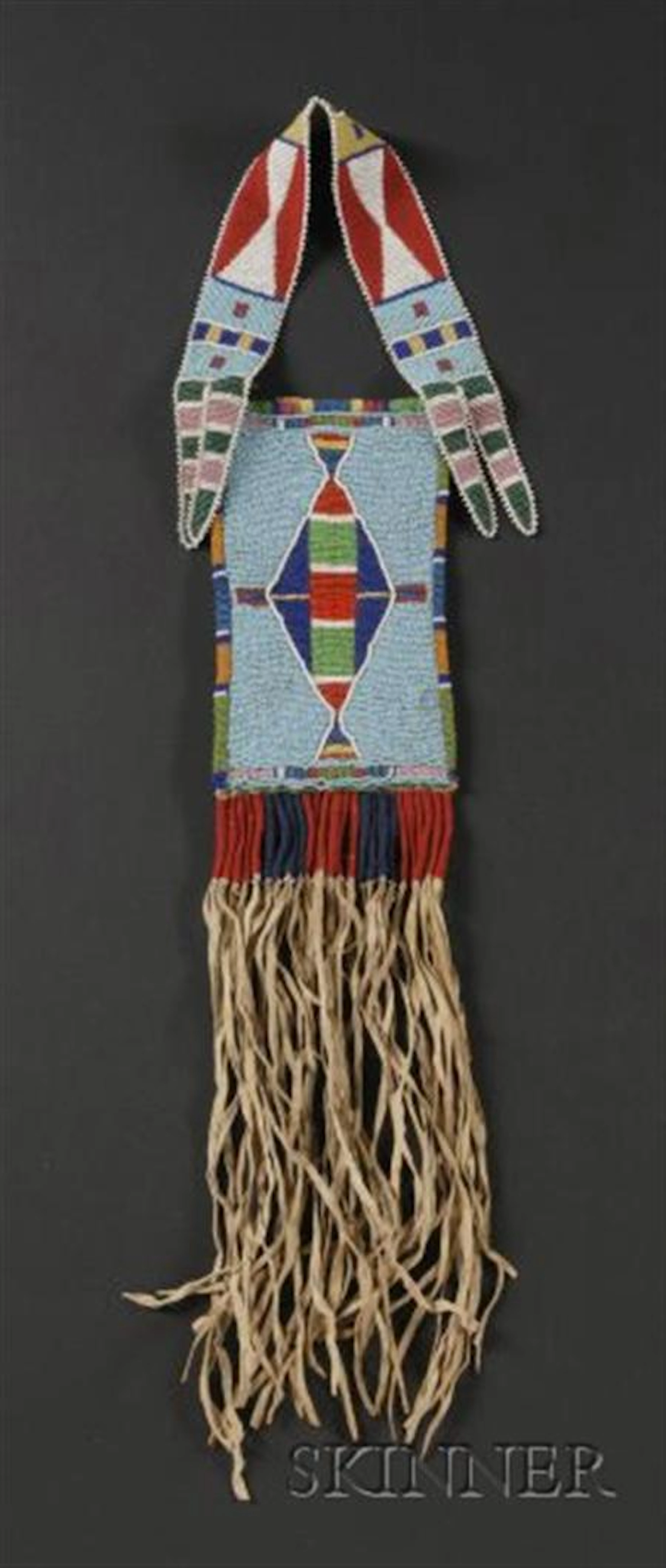 Northern Plains Beaded Hide Mirror Bag