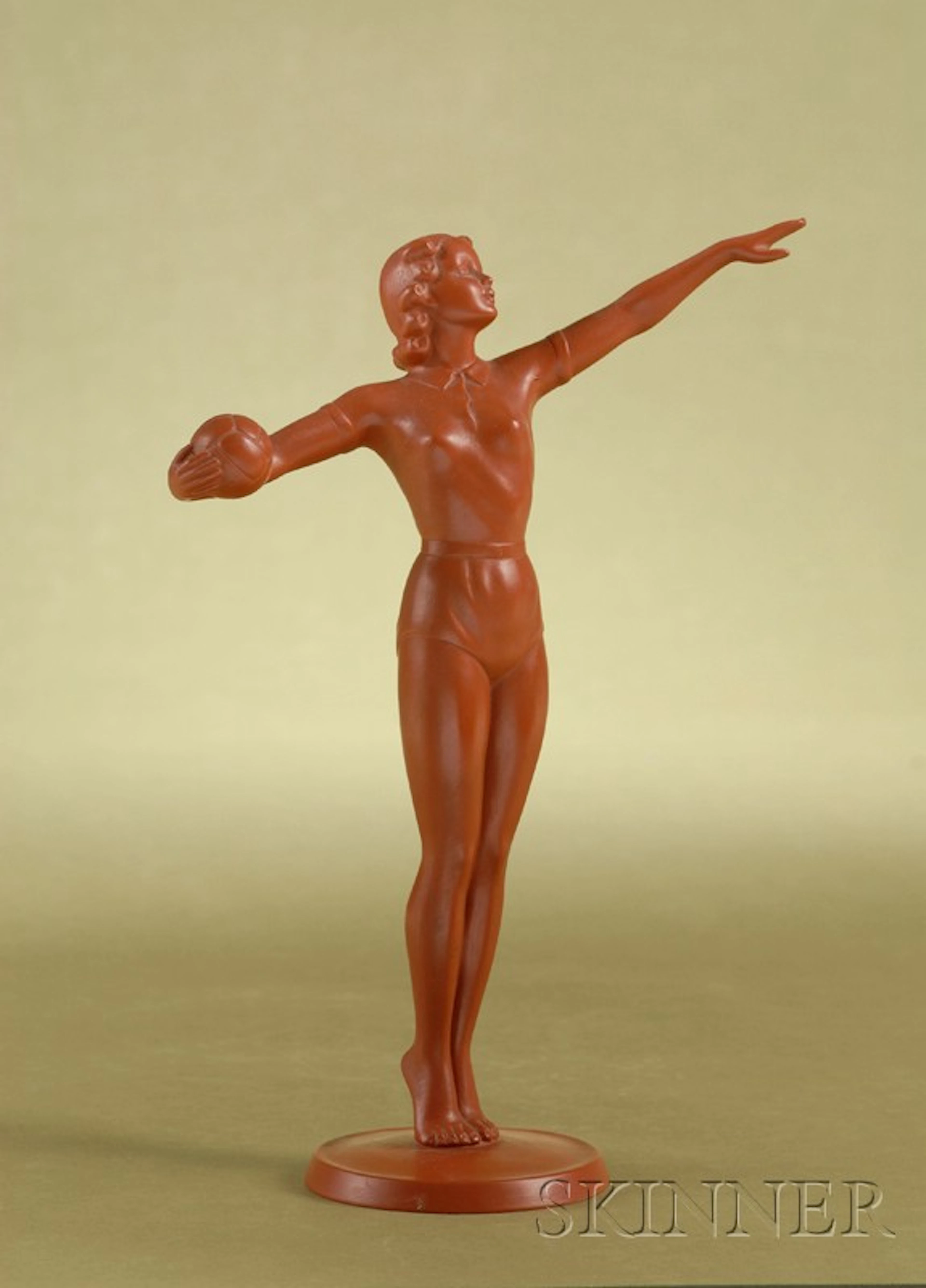 Goebel Terracotta Figure of a Volleyball Girl