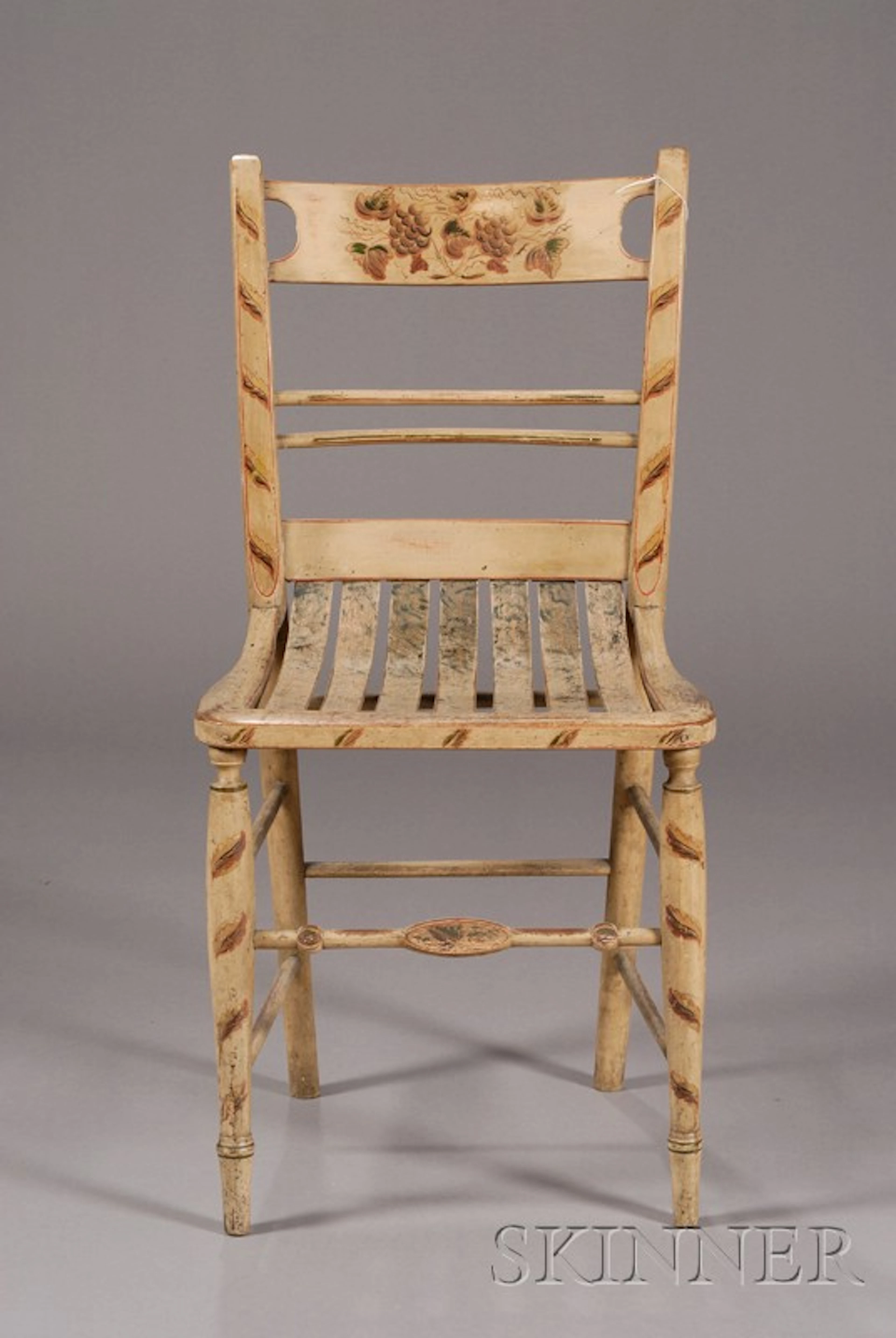 Painted and Freehand Decorated Fancy Chair