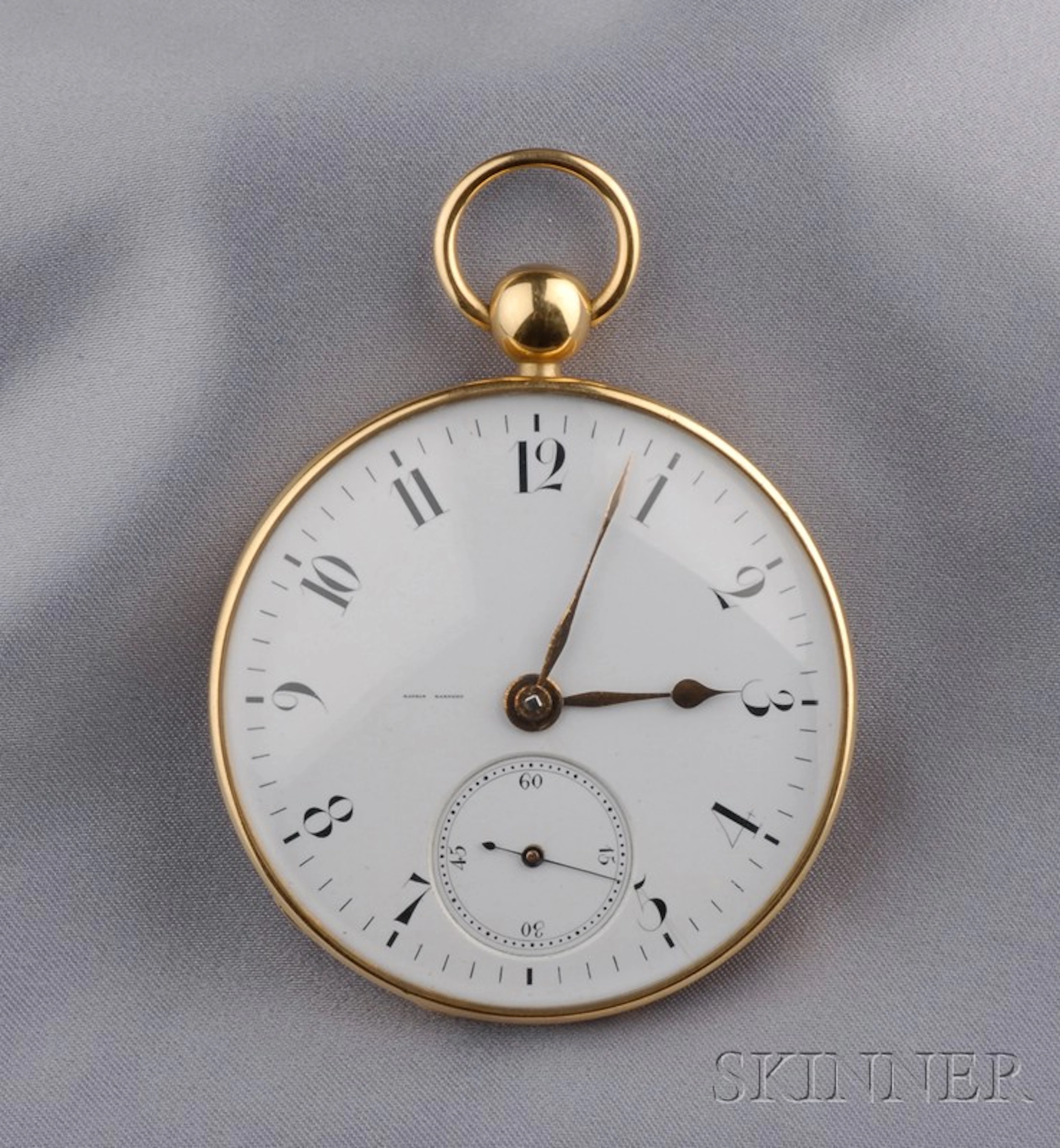 Antique 18kt Gold Open Face Pocket Watch, Esprit Barthet, Marseilles