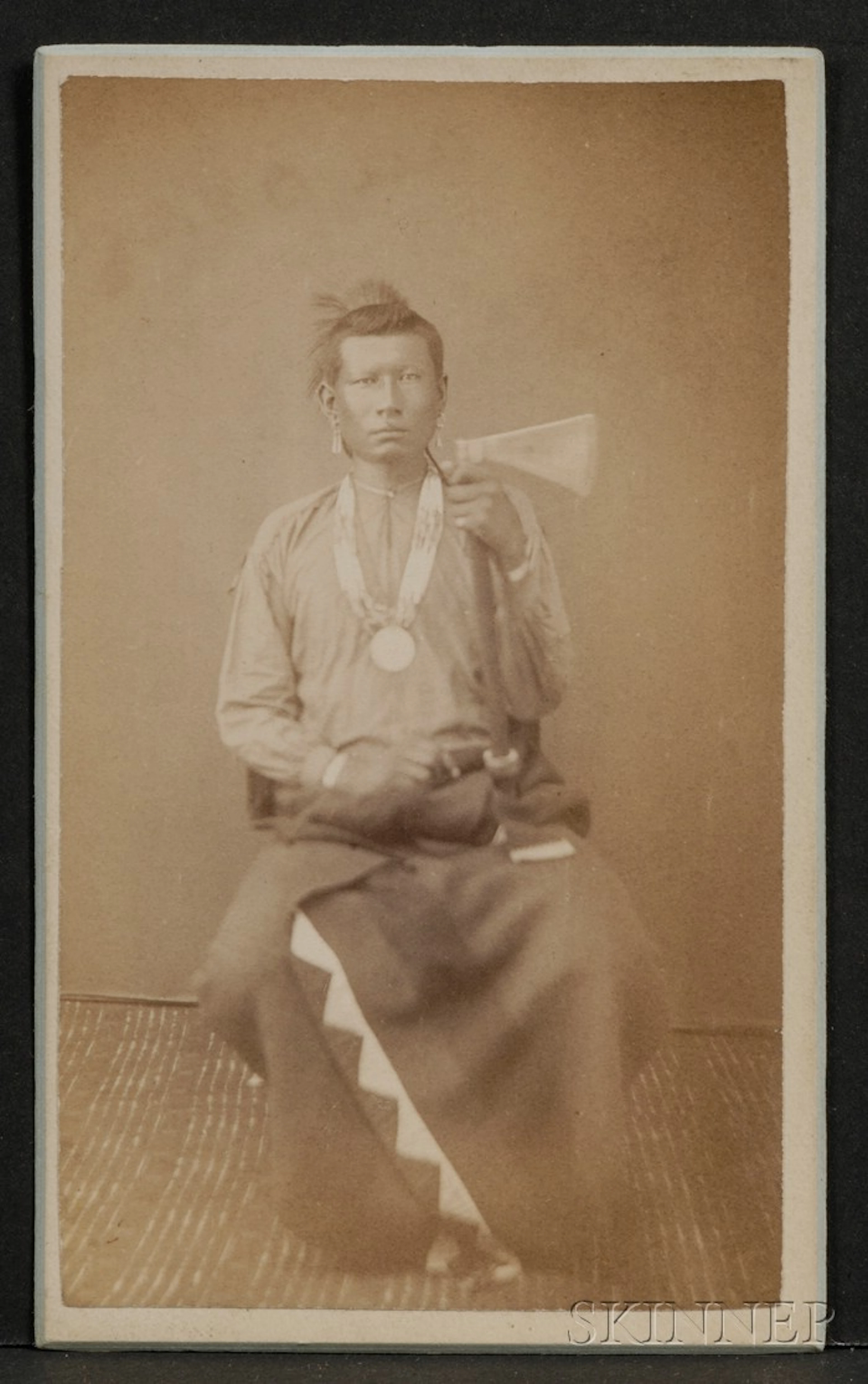Rare Carte de Visite of an Osage Brave