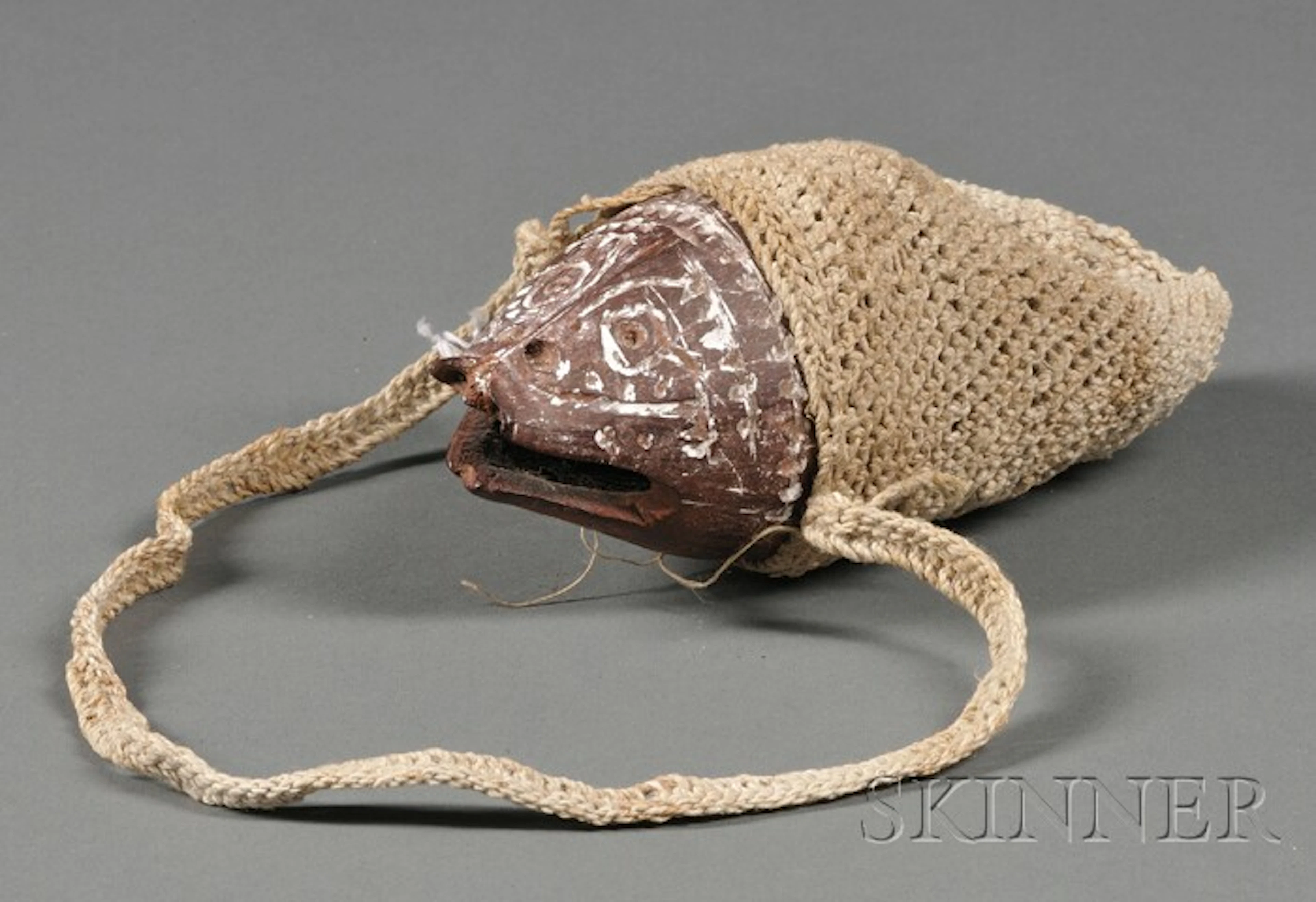 Engraved Melanesian Coconut Pig Charm