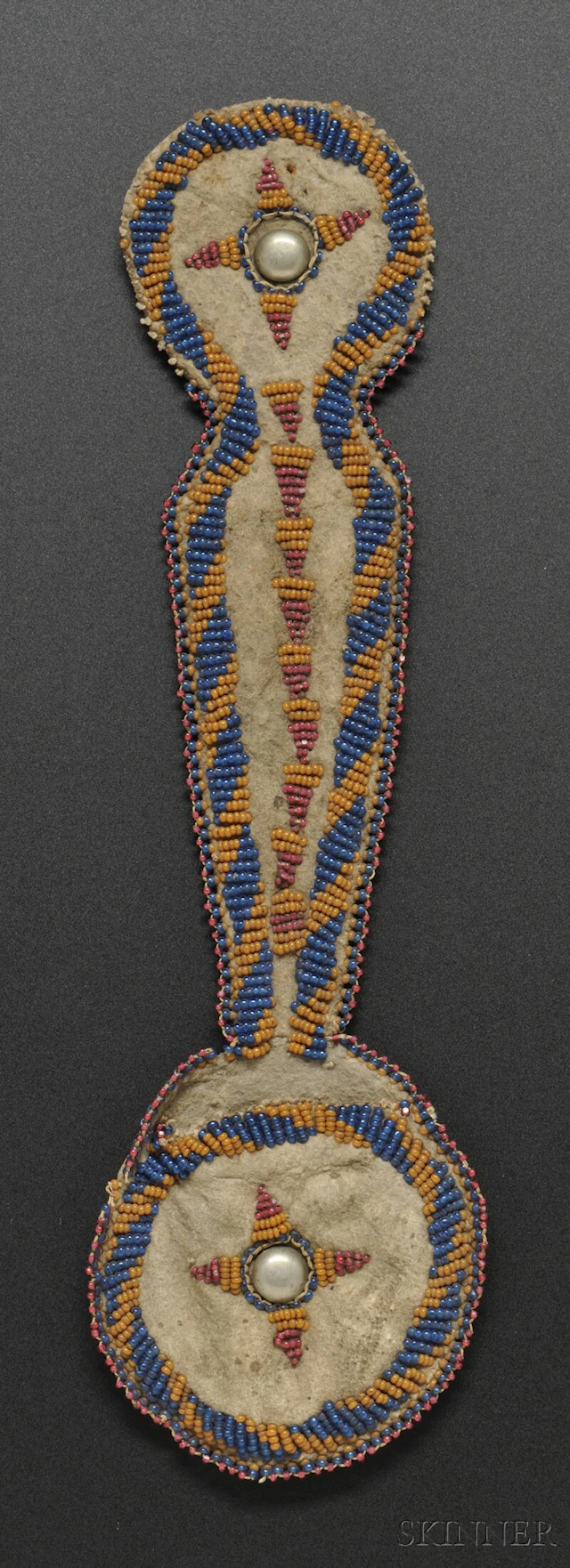 Apache Beaded Hide Watch Fob