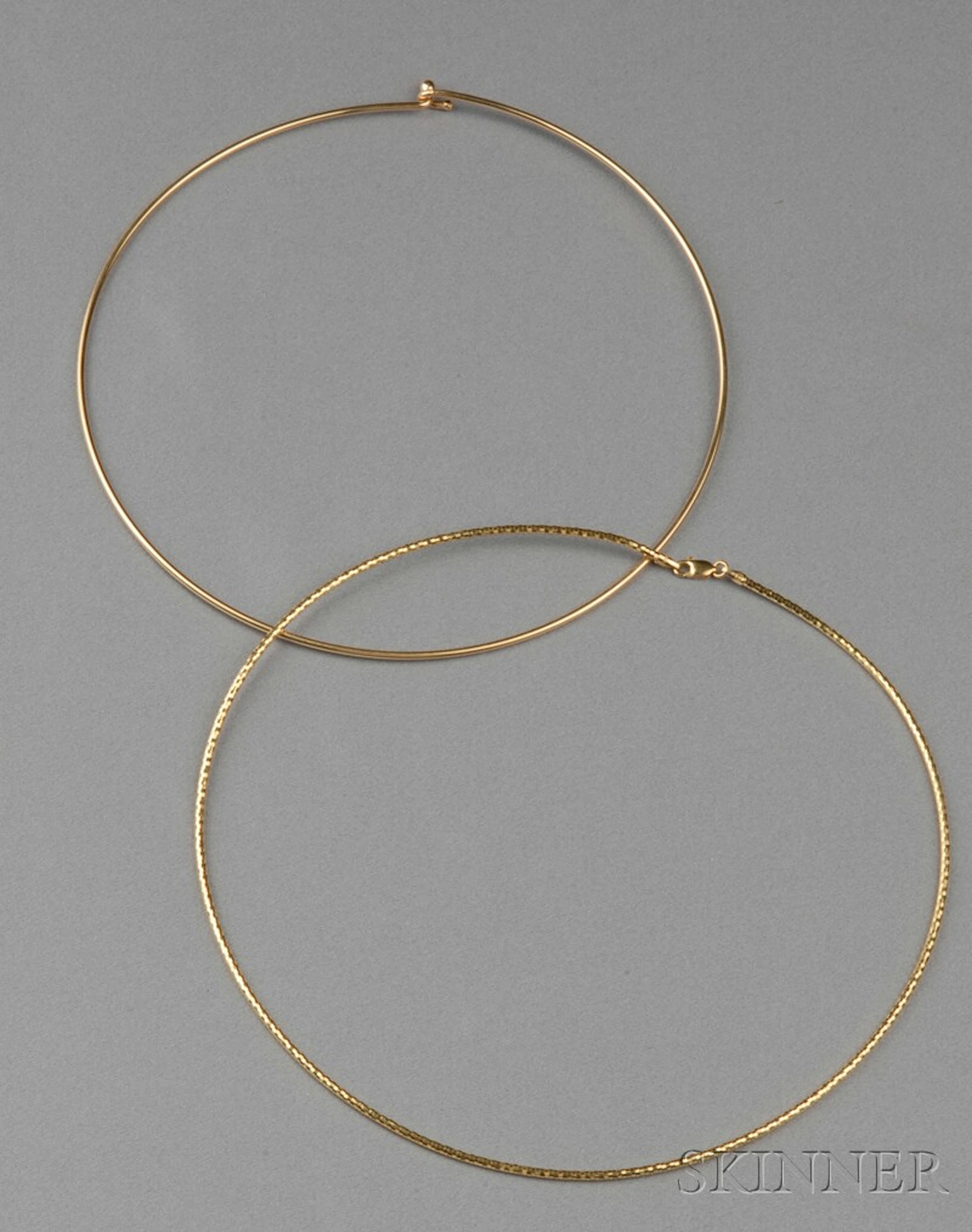 Two 18kt Gold Necklaces