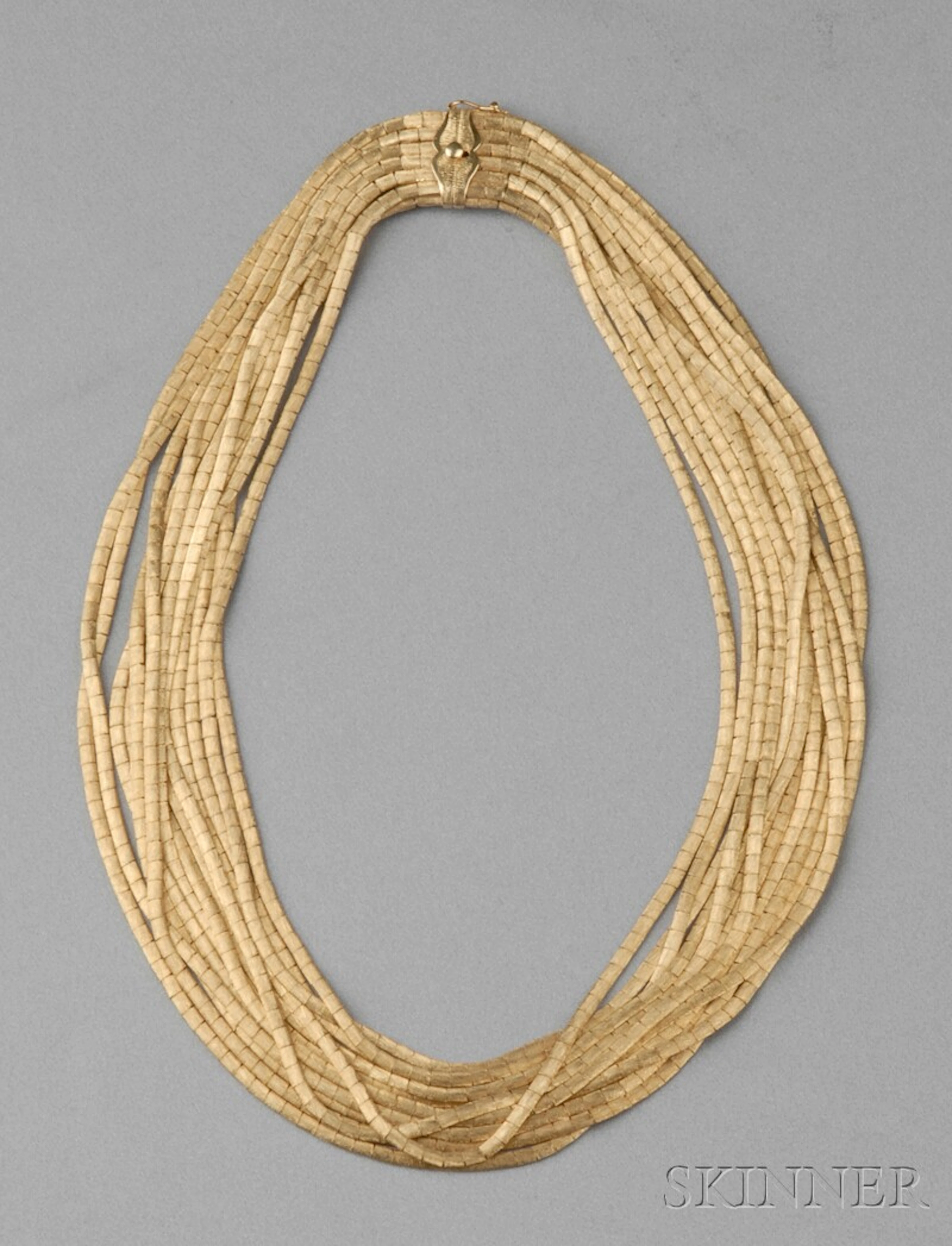 18kt Gold Multi-strand Necklace
