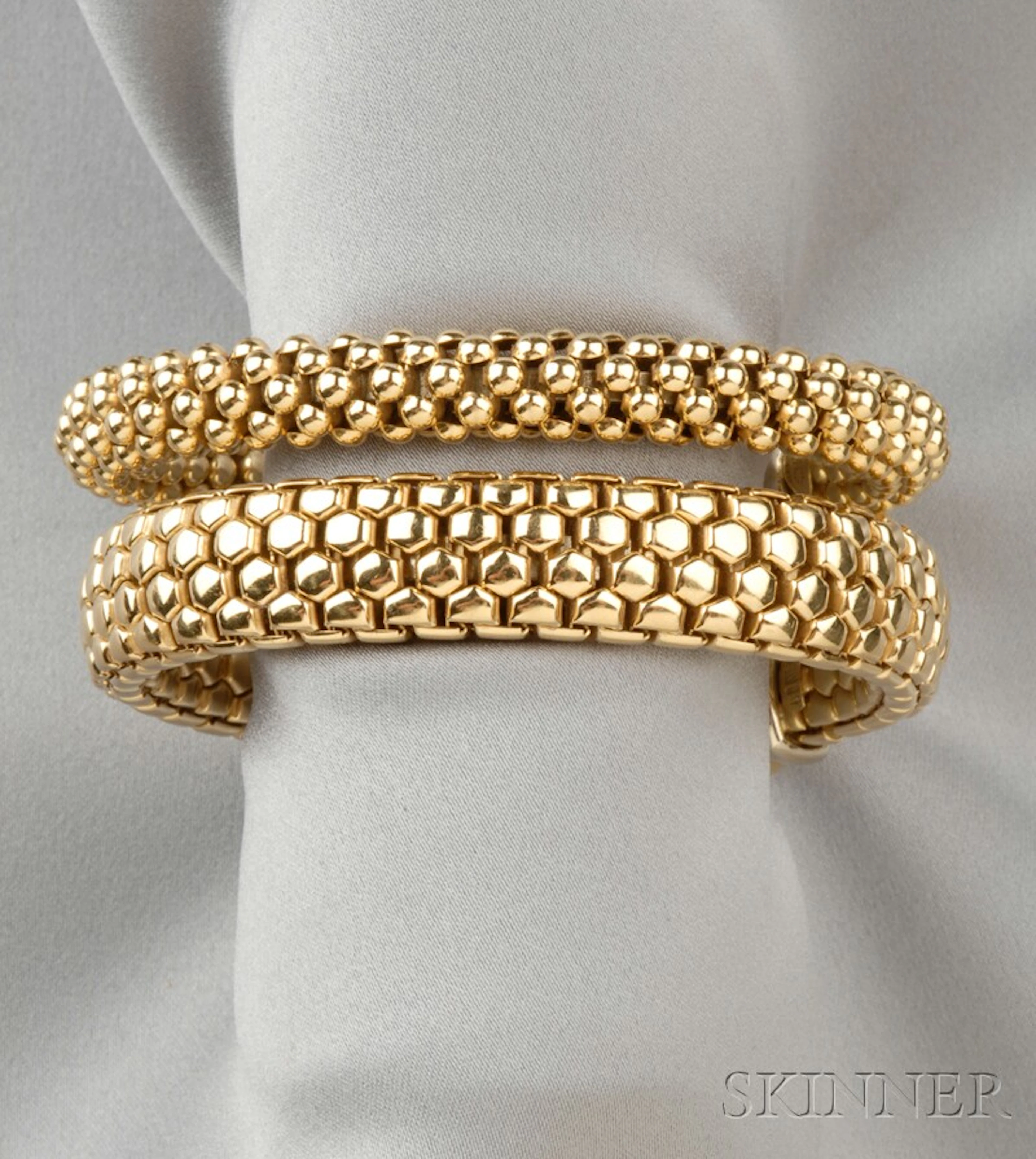 Two 18kt Gold Bracelets