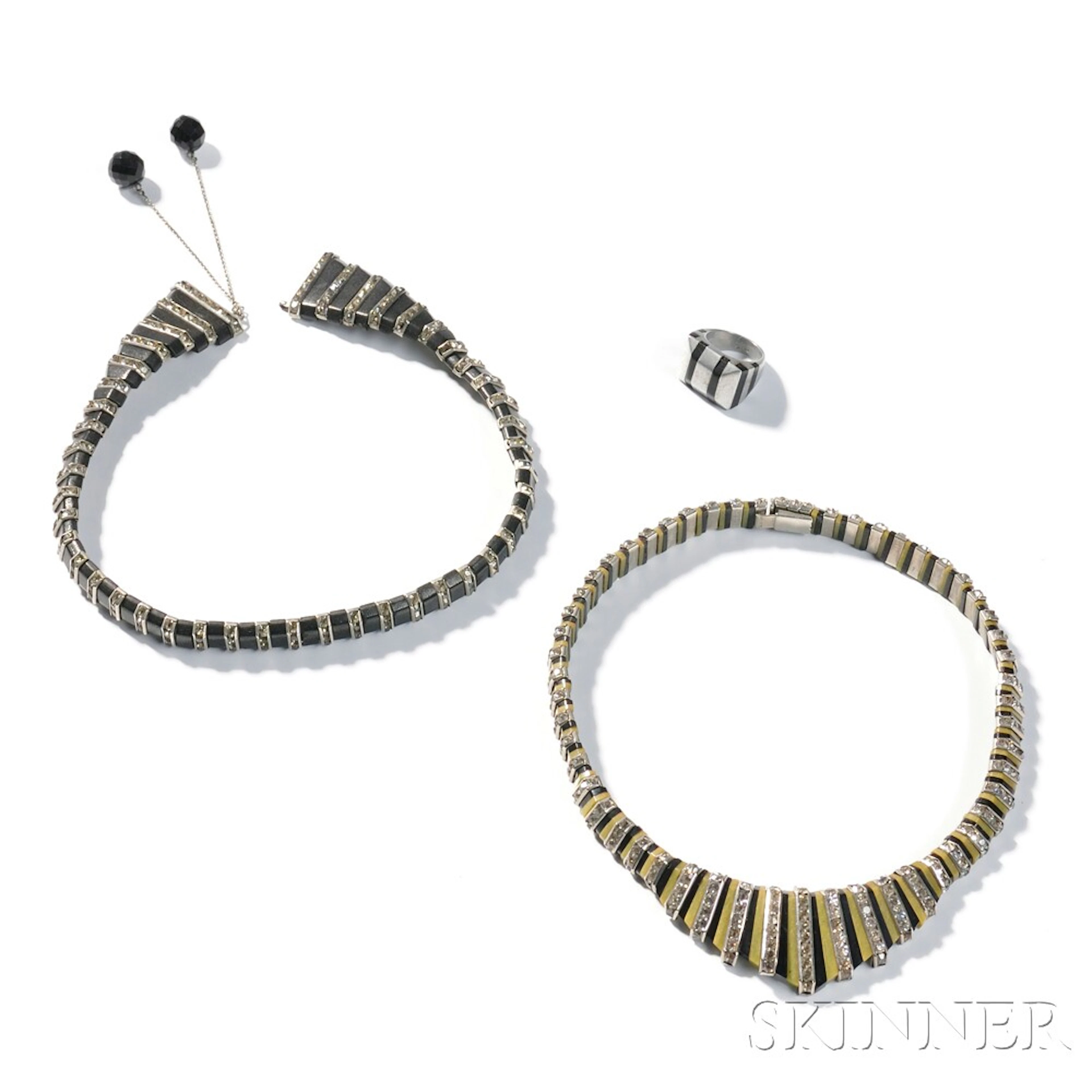Costume Jewelry Ring and Two Necklaces