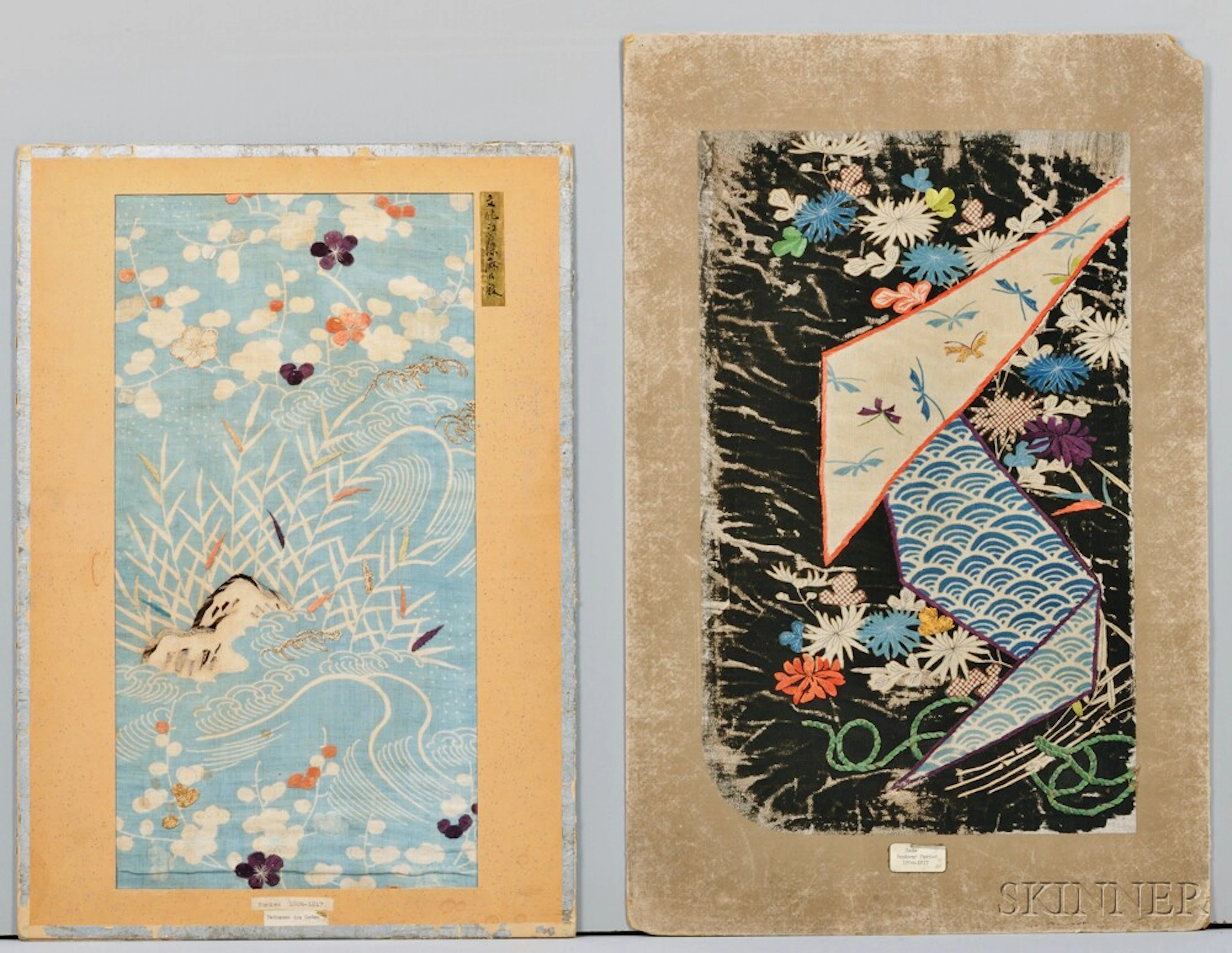 Four Embroidered Textile Samples