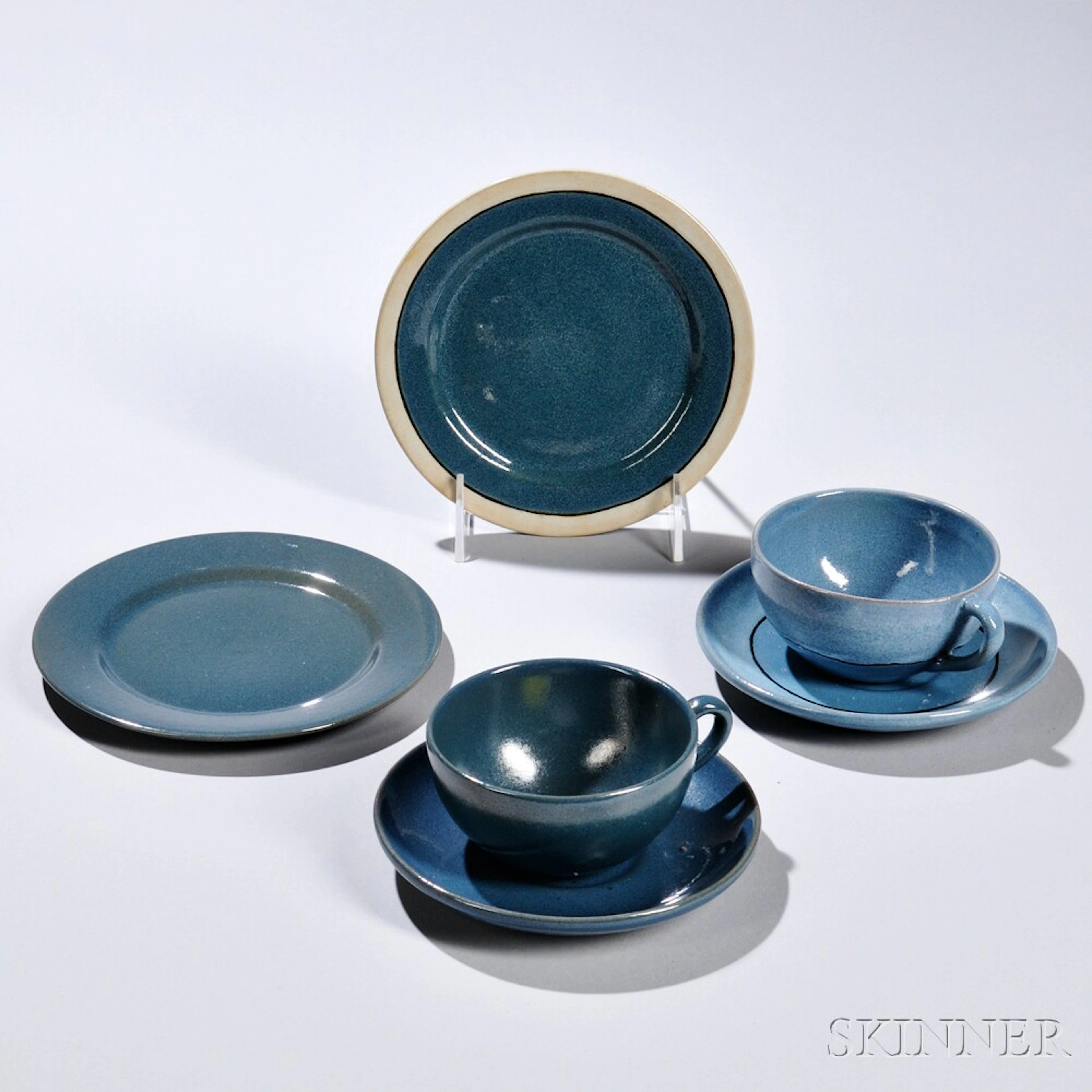 Six Pieces of Saturday Evening Girls/Paul Revere Pottery
