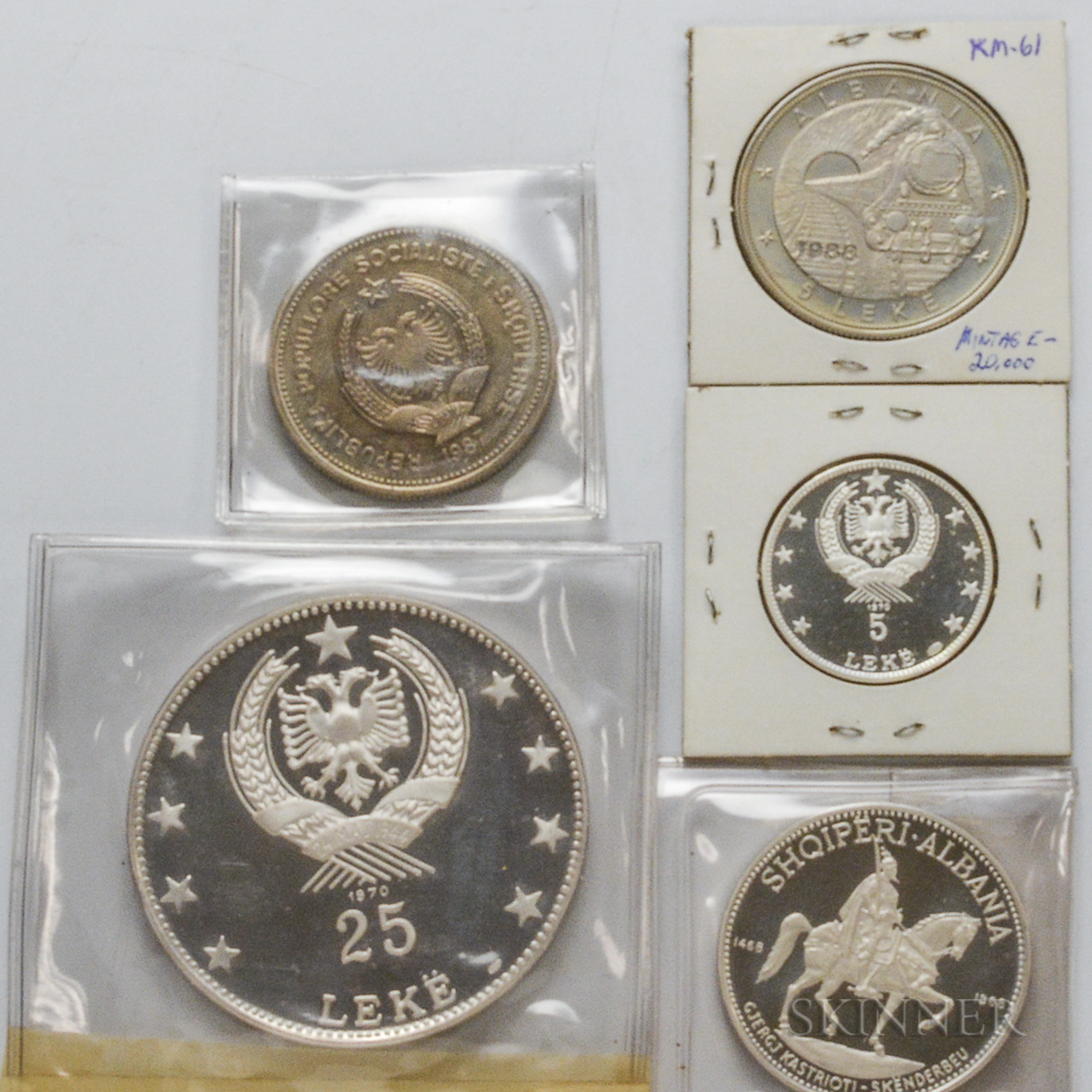 Five Albanian Coins