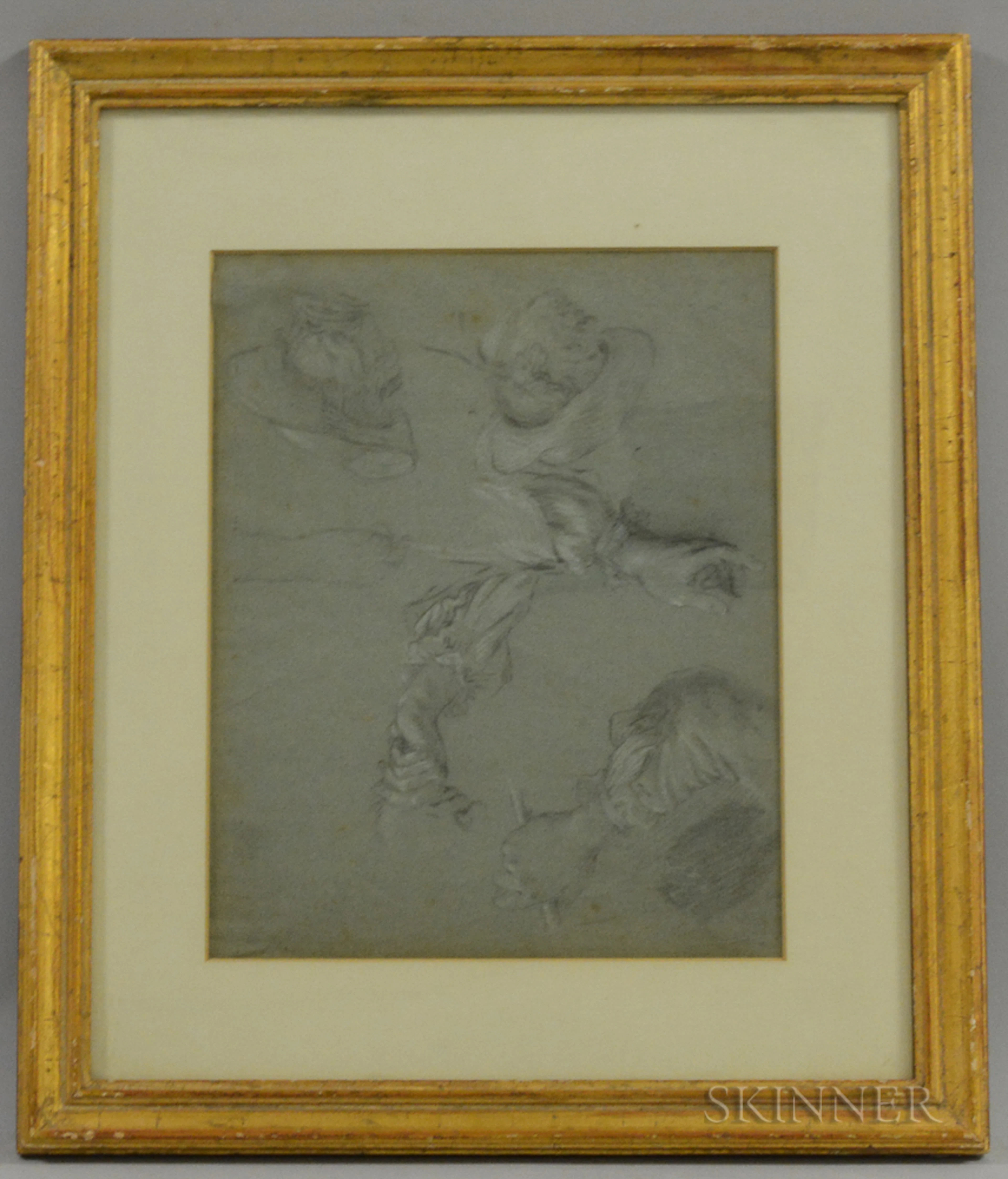 Continental School, 19th Century Study of Heads and Hands