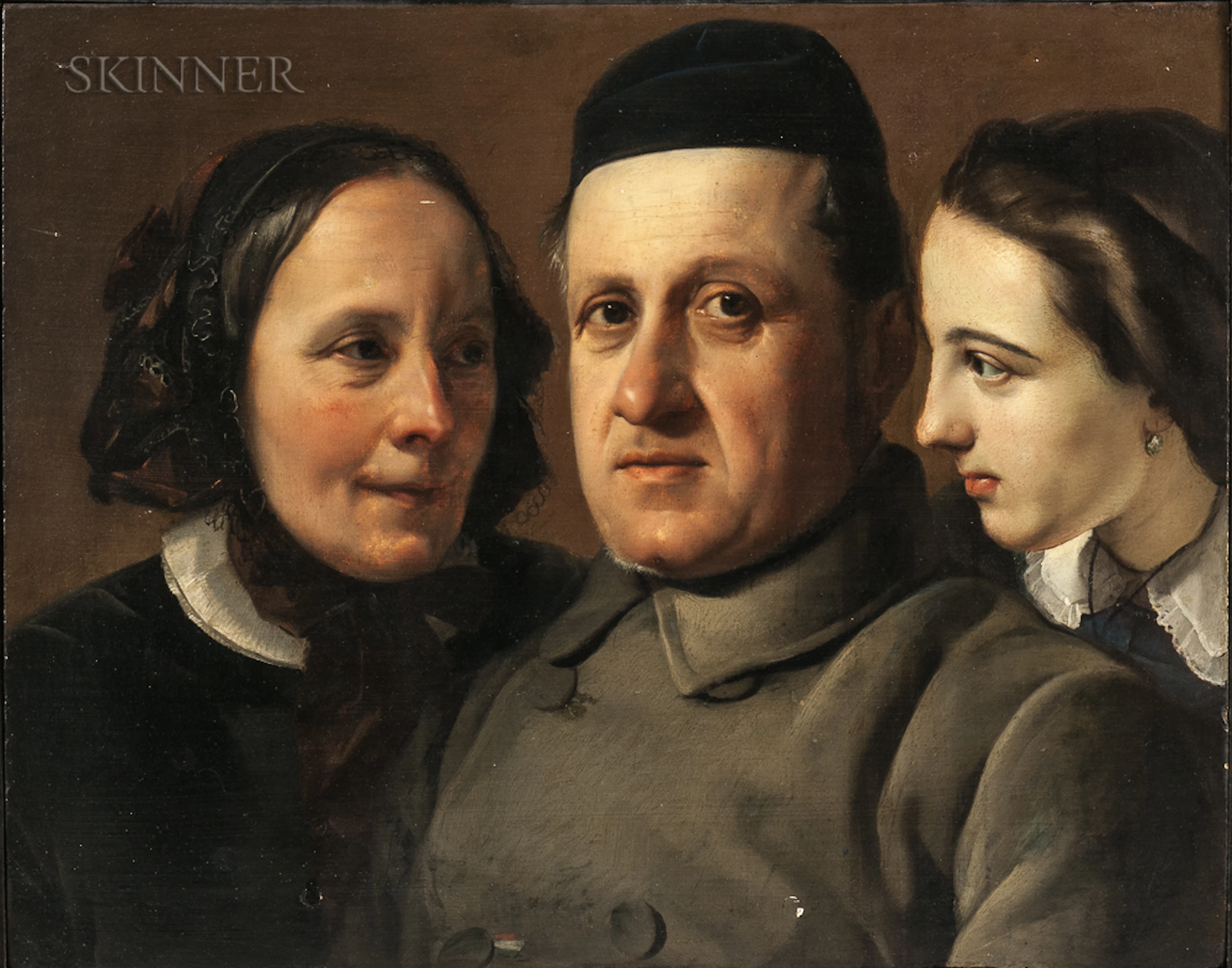 Francesco Hayez (Italian, 1791-1881) Portraits (Three Heads)