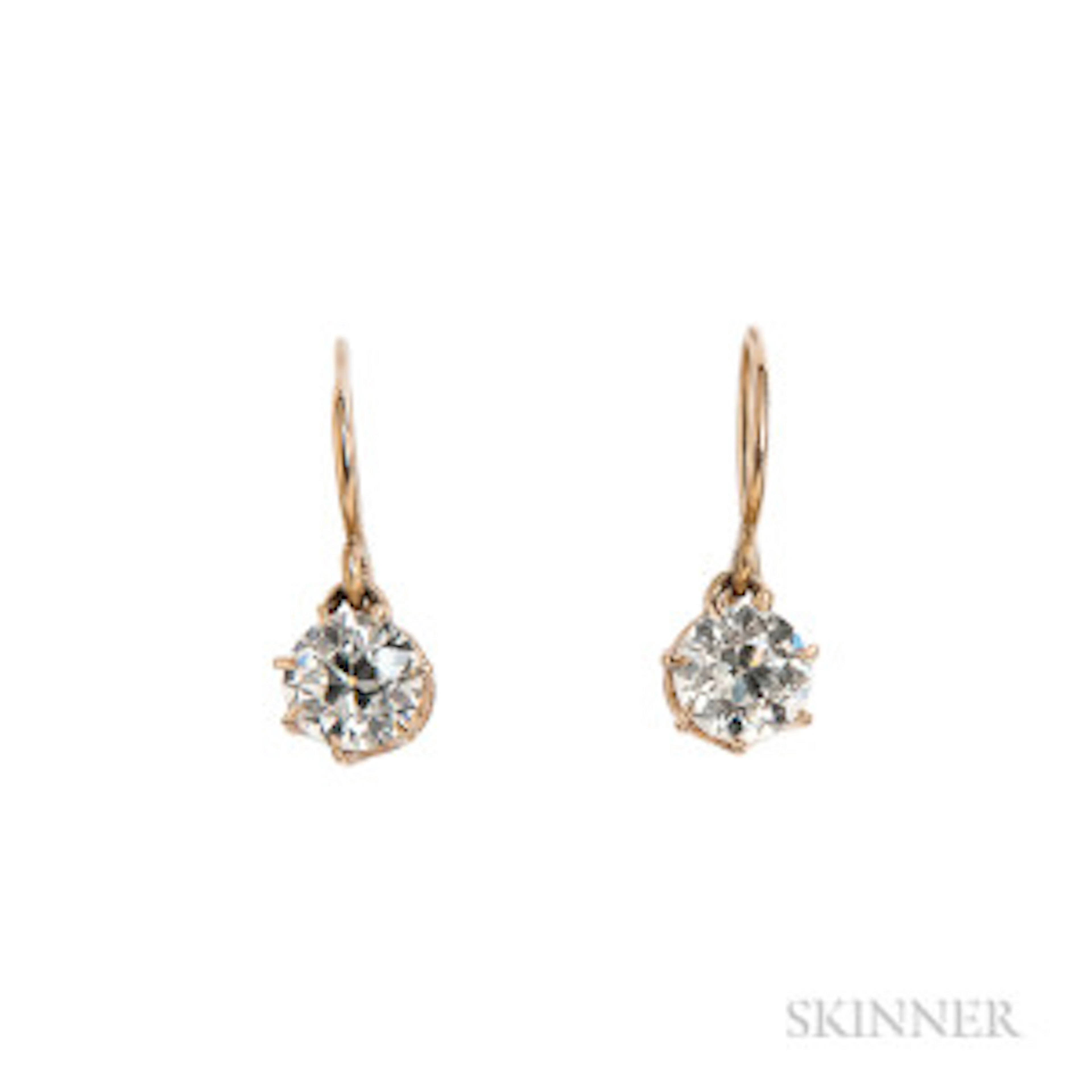 Antique Gold and Diamond Earrings with Coach Covers, Tiffany & Co.