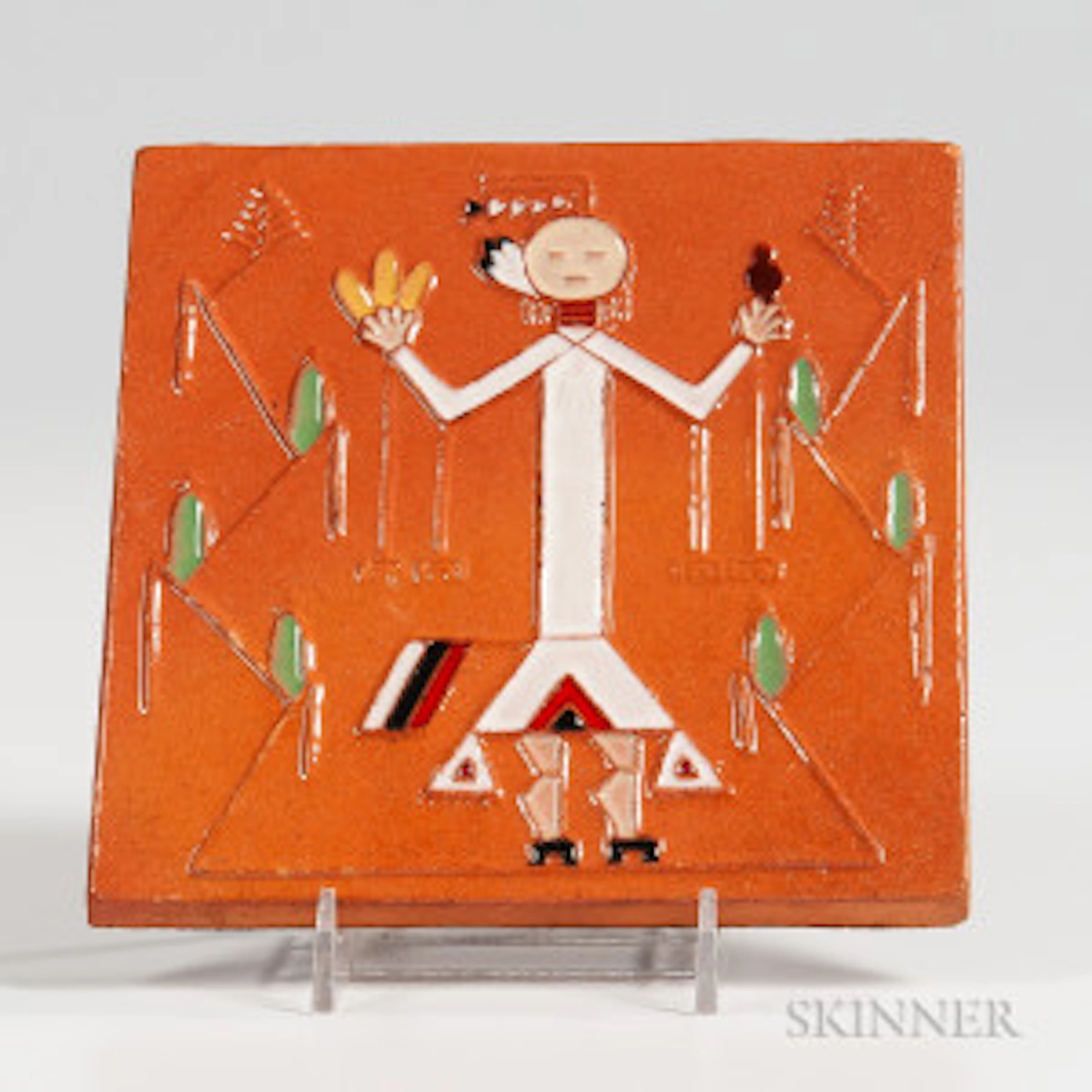 Southwest Polychrome Pottery Tile