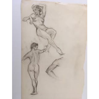 Henry D. Helprin (1894-1979) female nudes drawing 1934