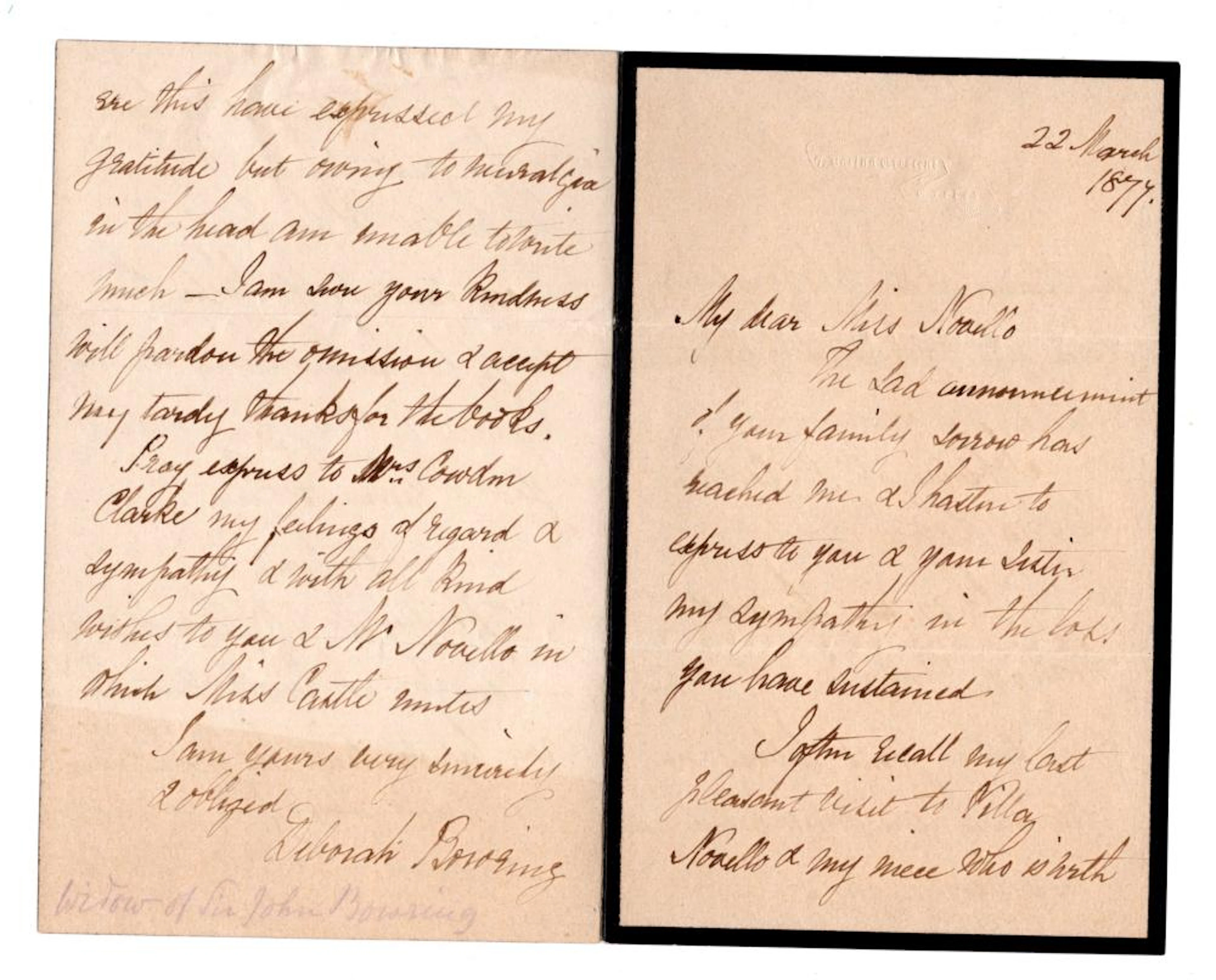 Lady Deborah Bowring born Deborah Castle (1816-1902)...