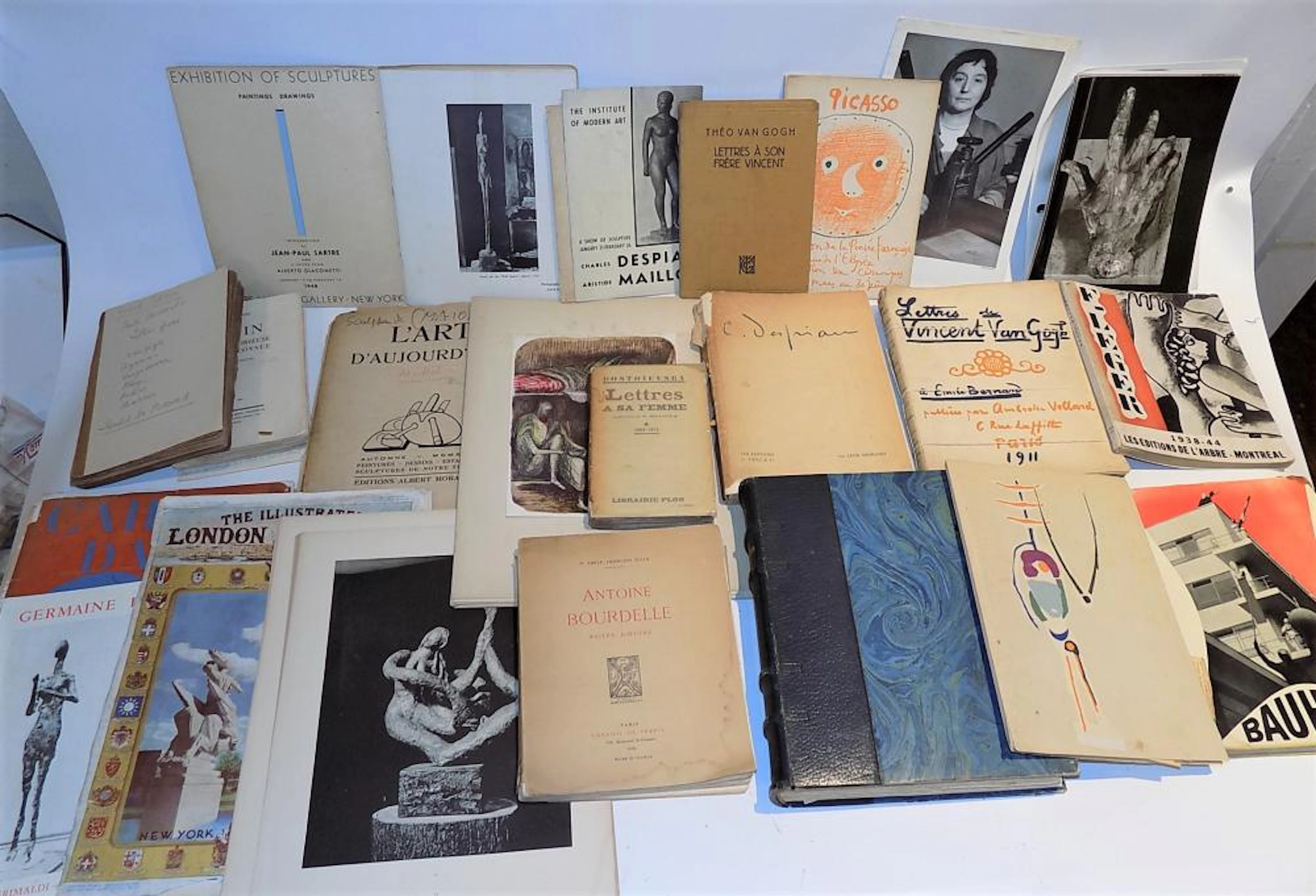 LOT OLD FRENCH MASTER ART BOOKS & CATALOGS