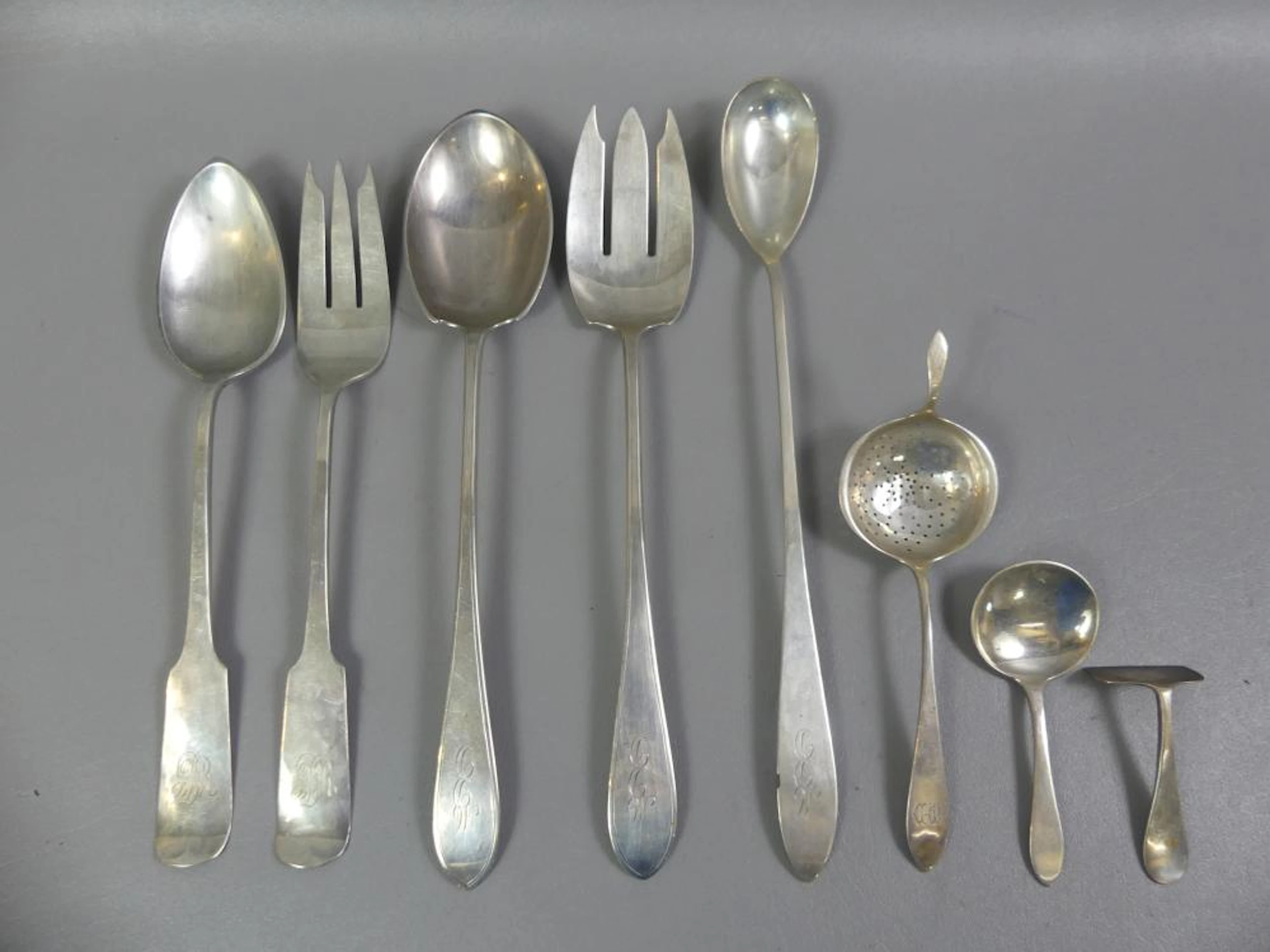 ARTS & CRAFTS STERLING FLATWARE - A. STONE ETC