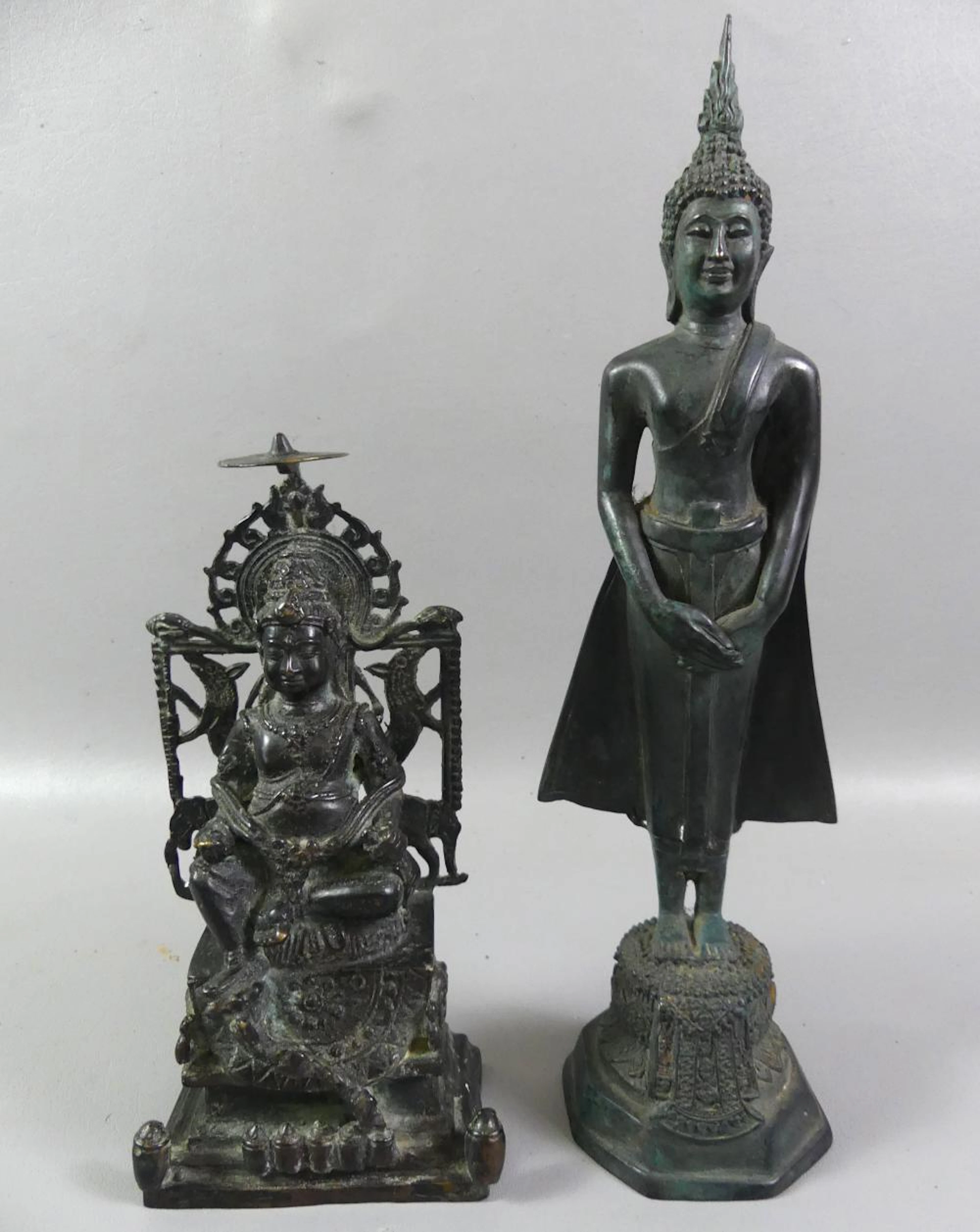 2 CHINESE BRONZE FIGURES