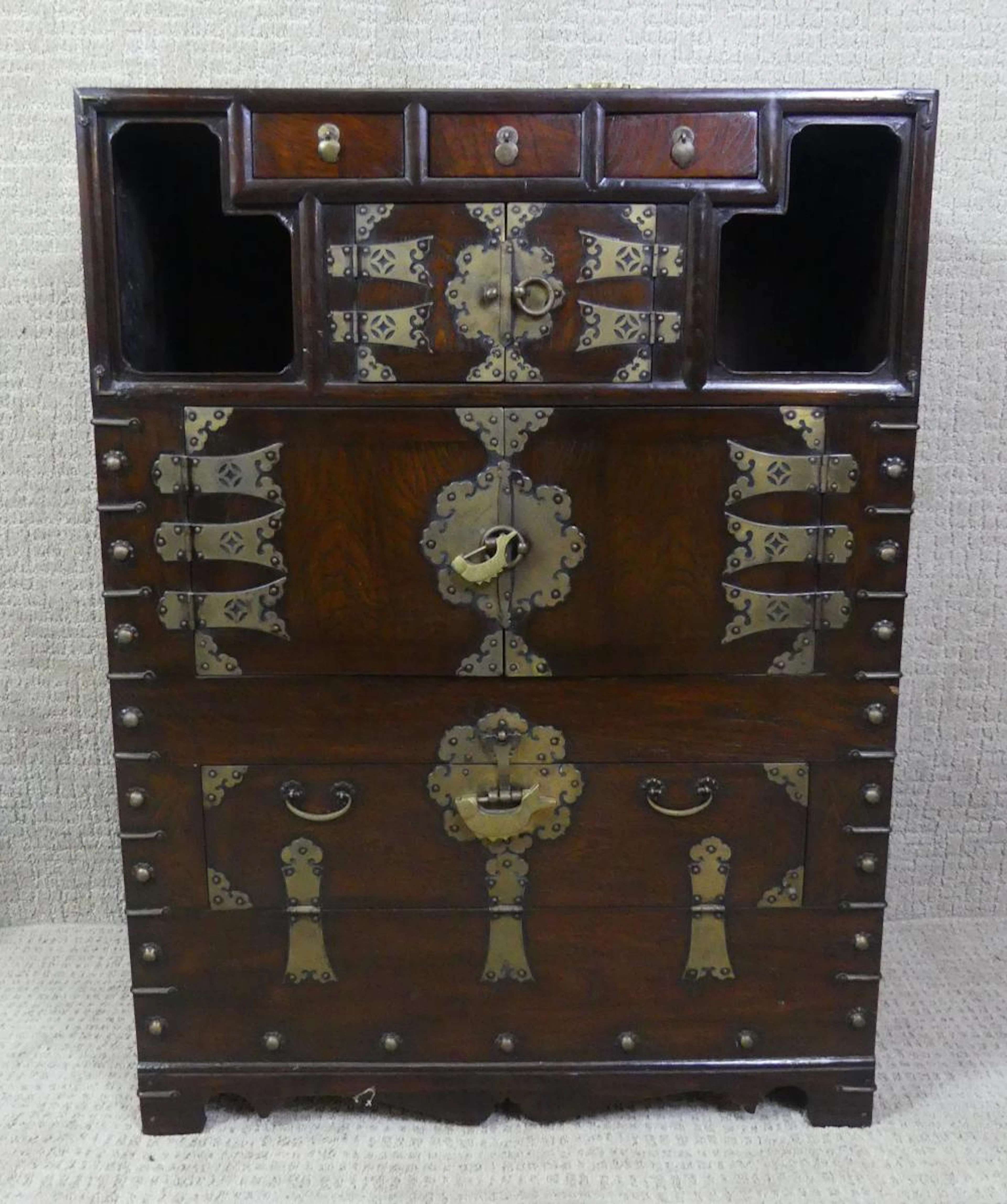 OLD KOREAN CABINET - BRASS HARDWARE