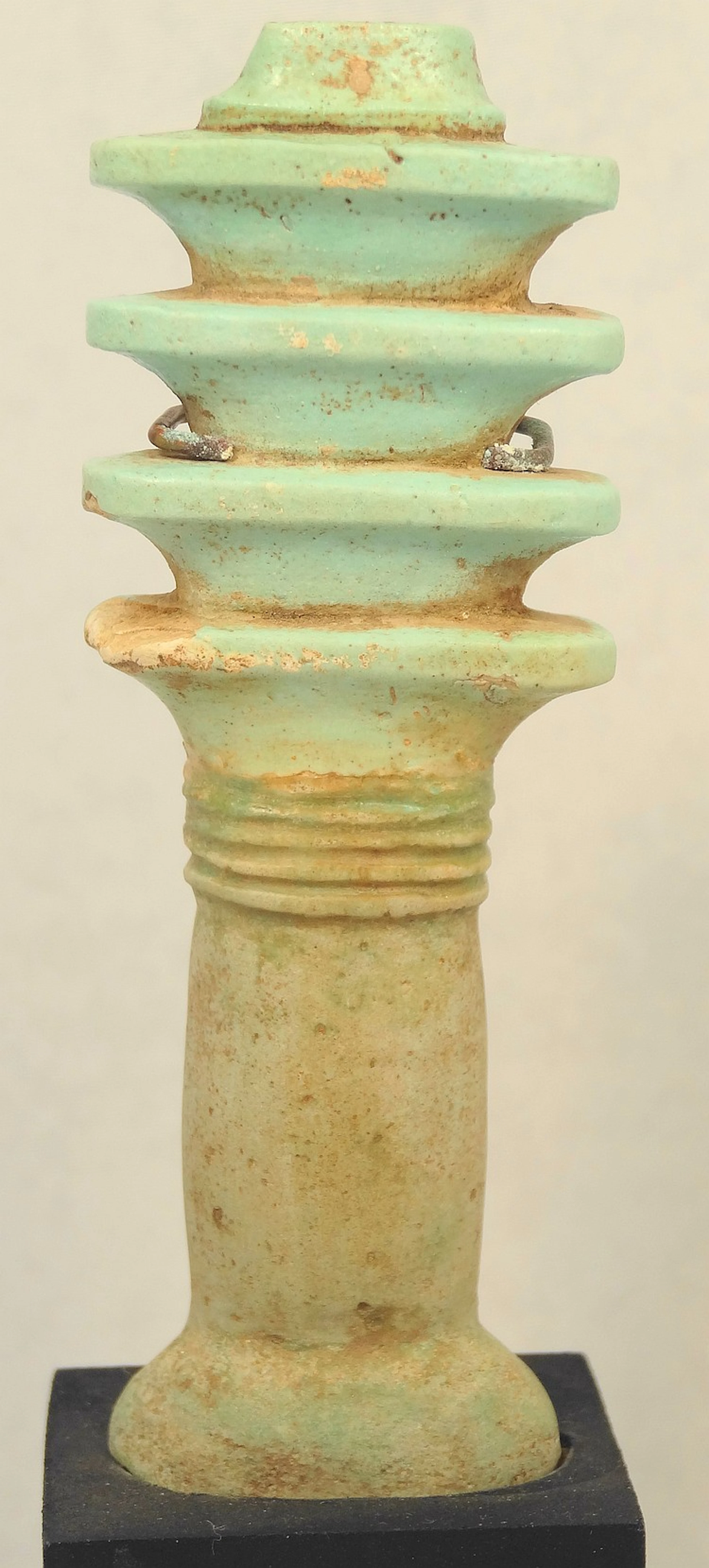 An Egyptian faience Djed pillar