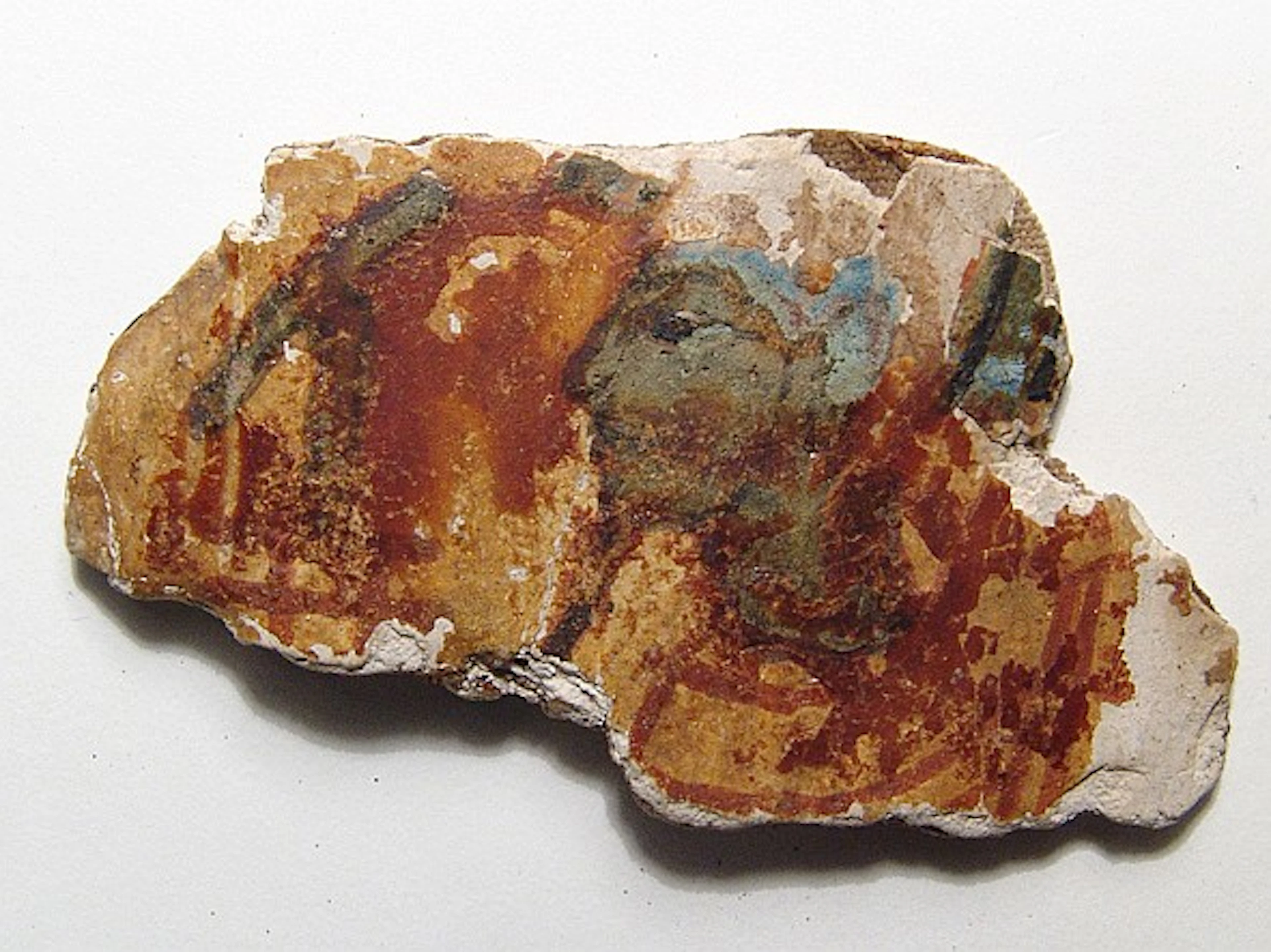 Painted Egyptian cartonnage fragment