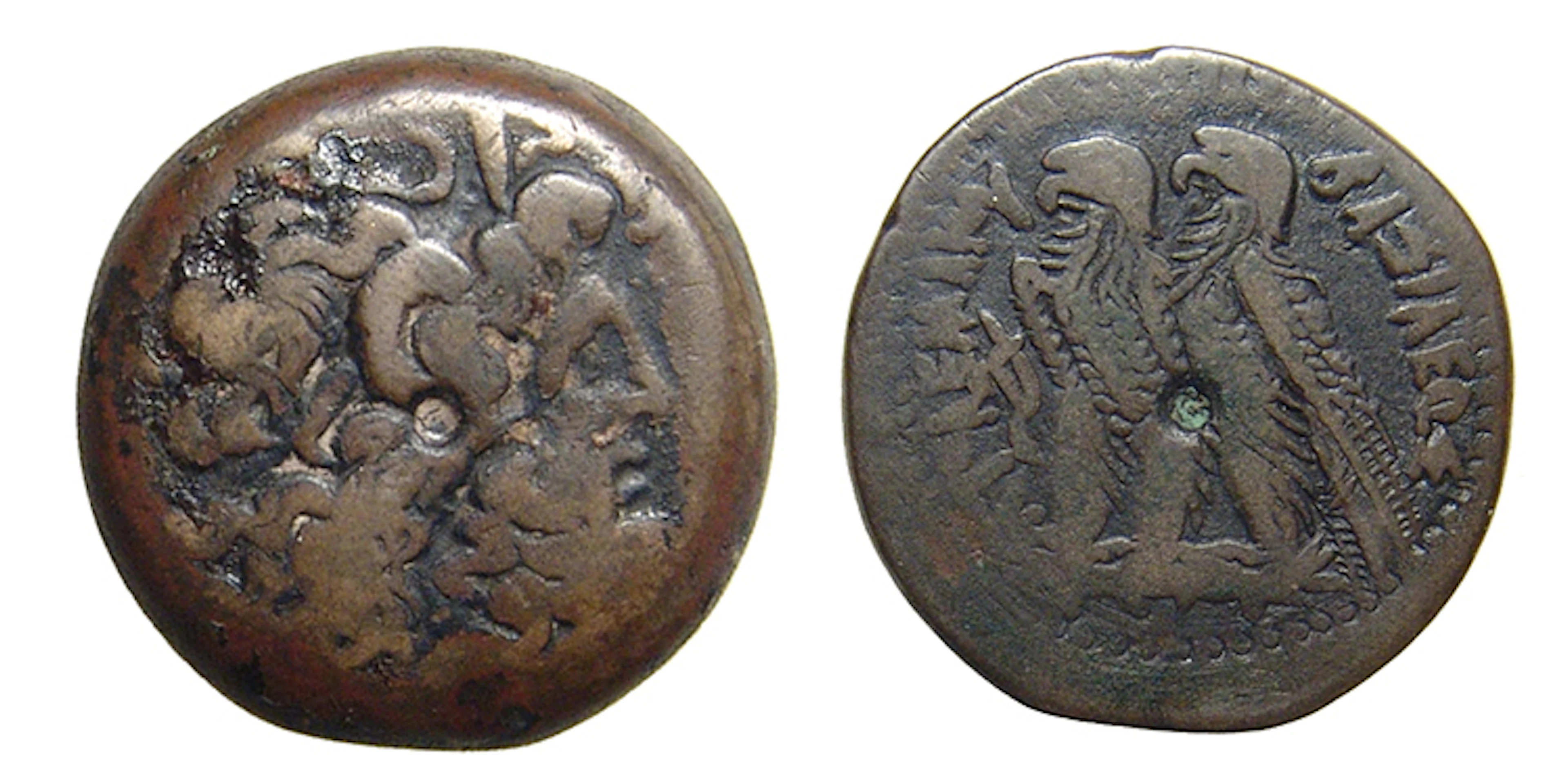 A nice Egyptian bronze coin of Ptolemy X