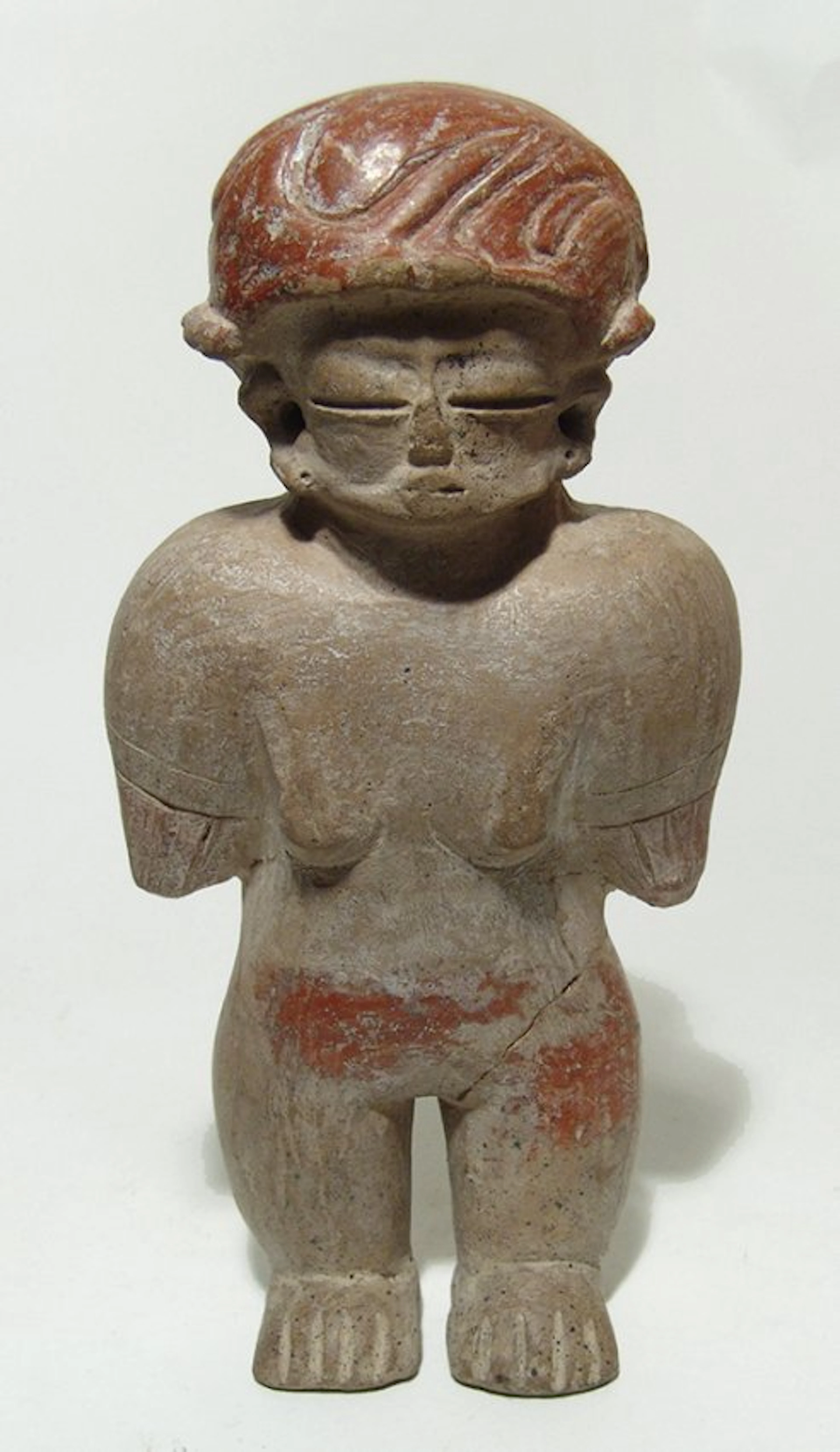 A large Chorrera ceramic figure, Ecuador