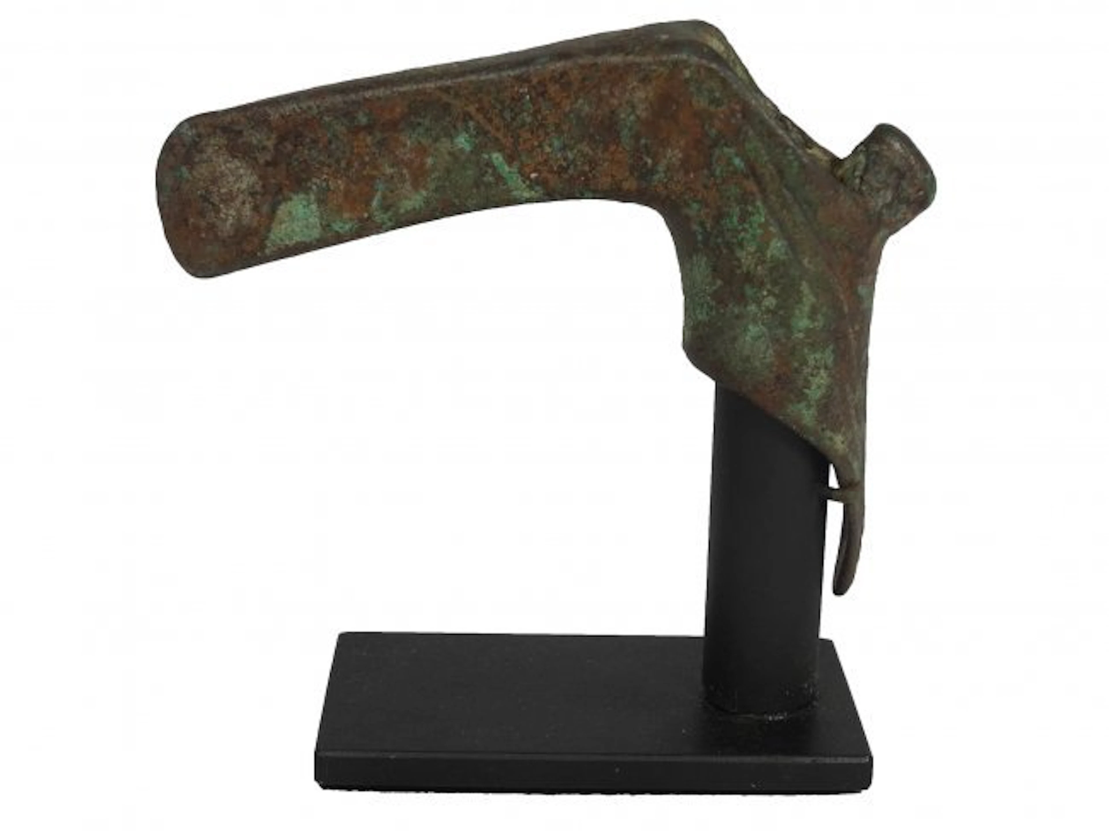 A Near Eastern bronze zoomorphic adze