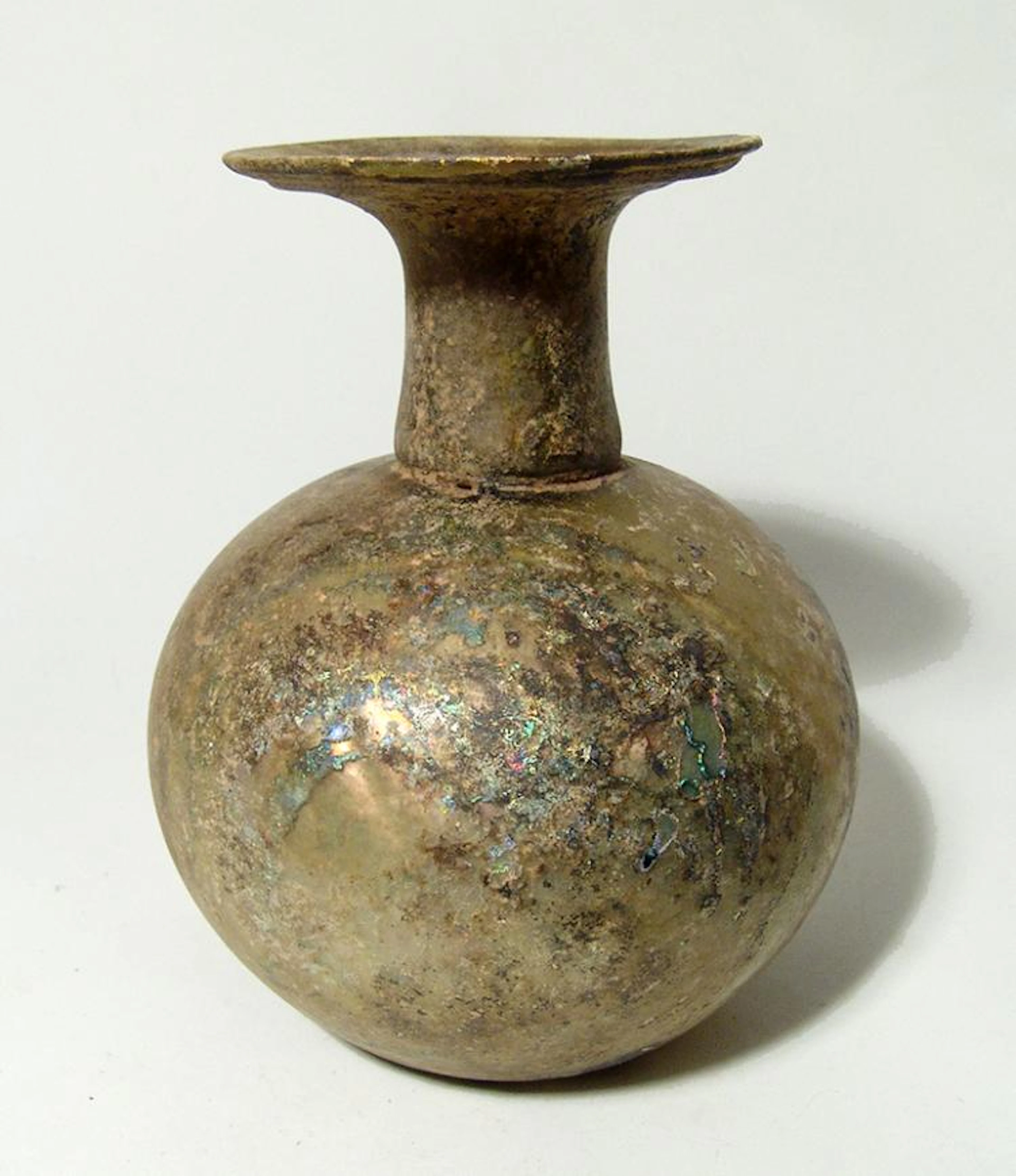 A very large Roman yellow glass sprinkler vessel