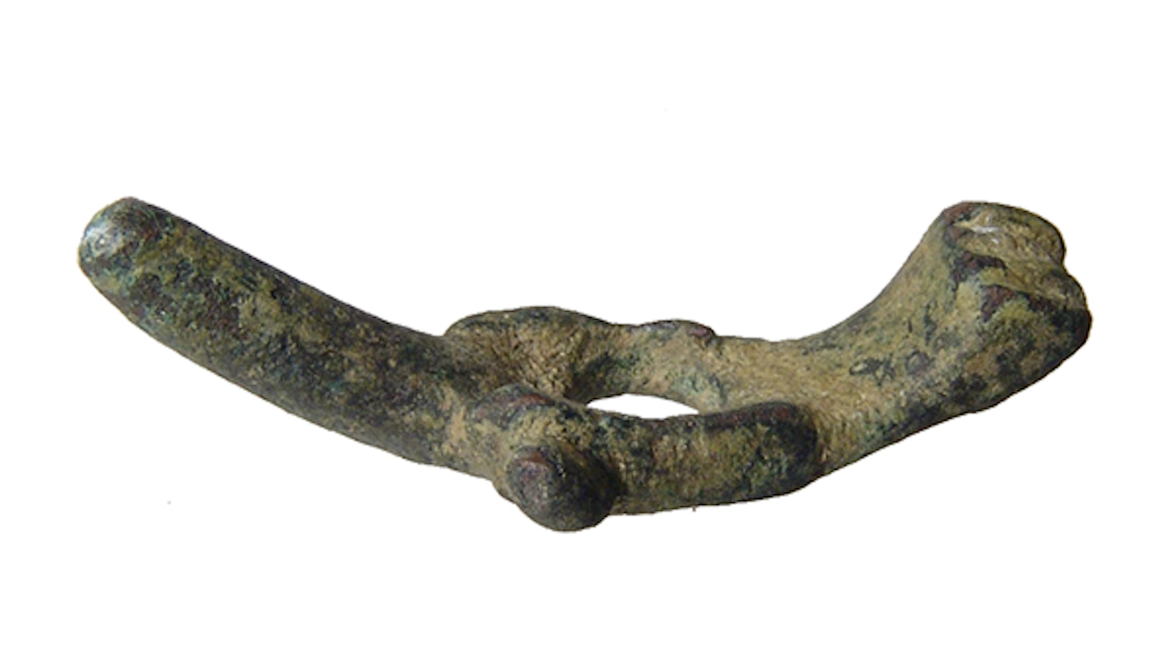 A Roman bronze phallic applique