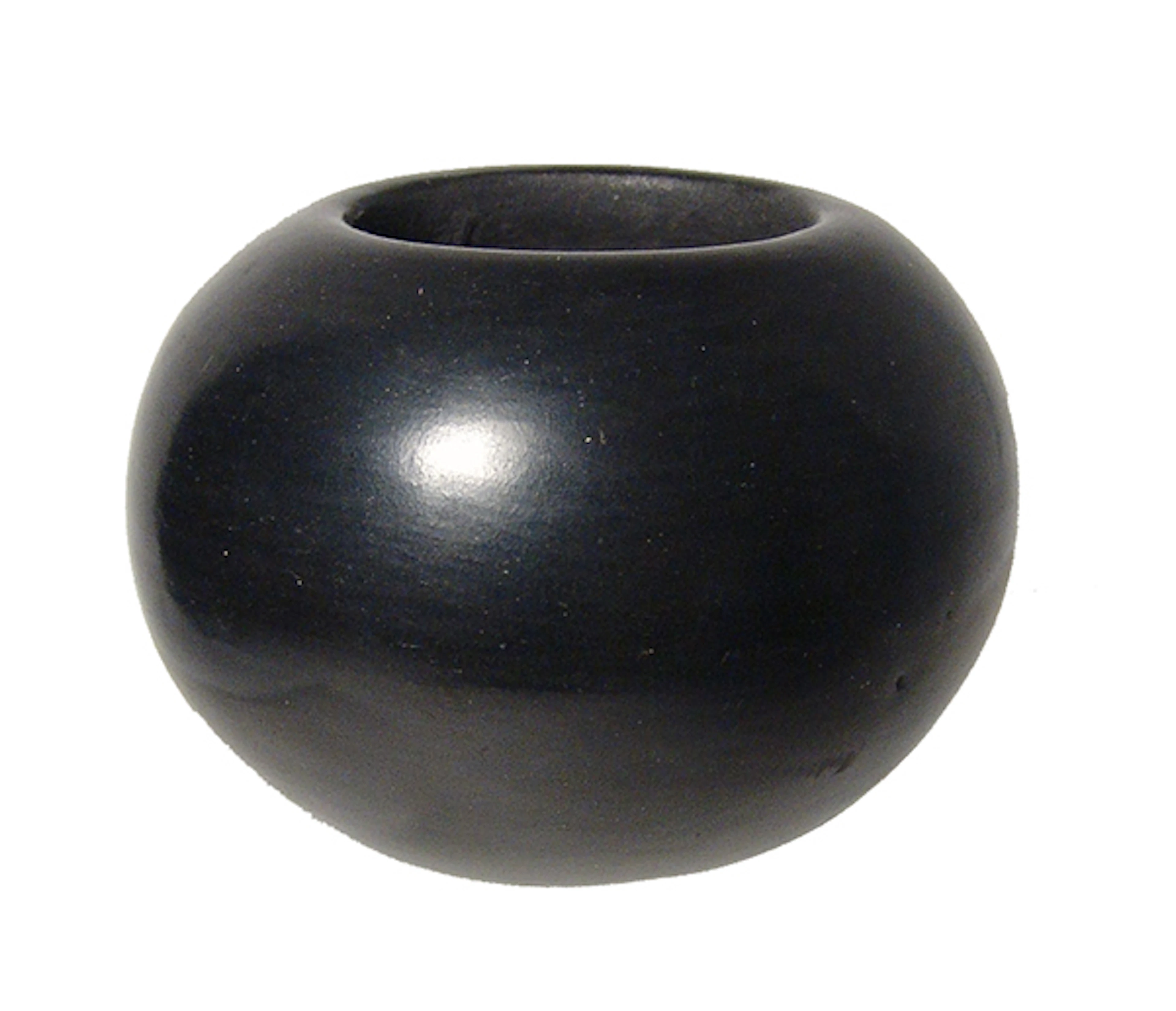 Beautifully burnished Santa Clara ceramic jar
