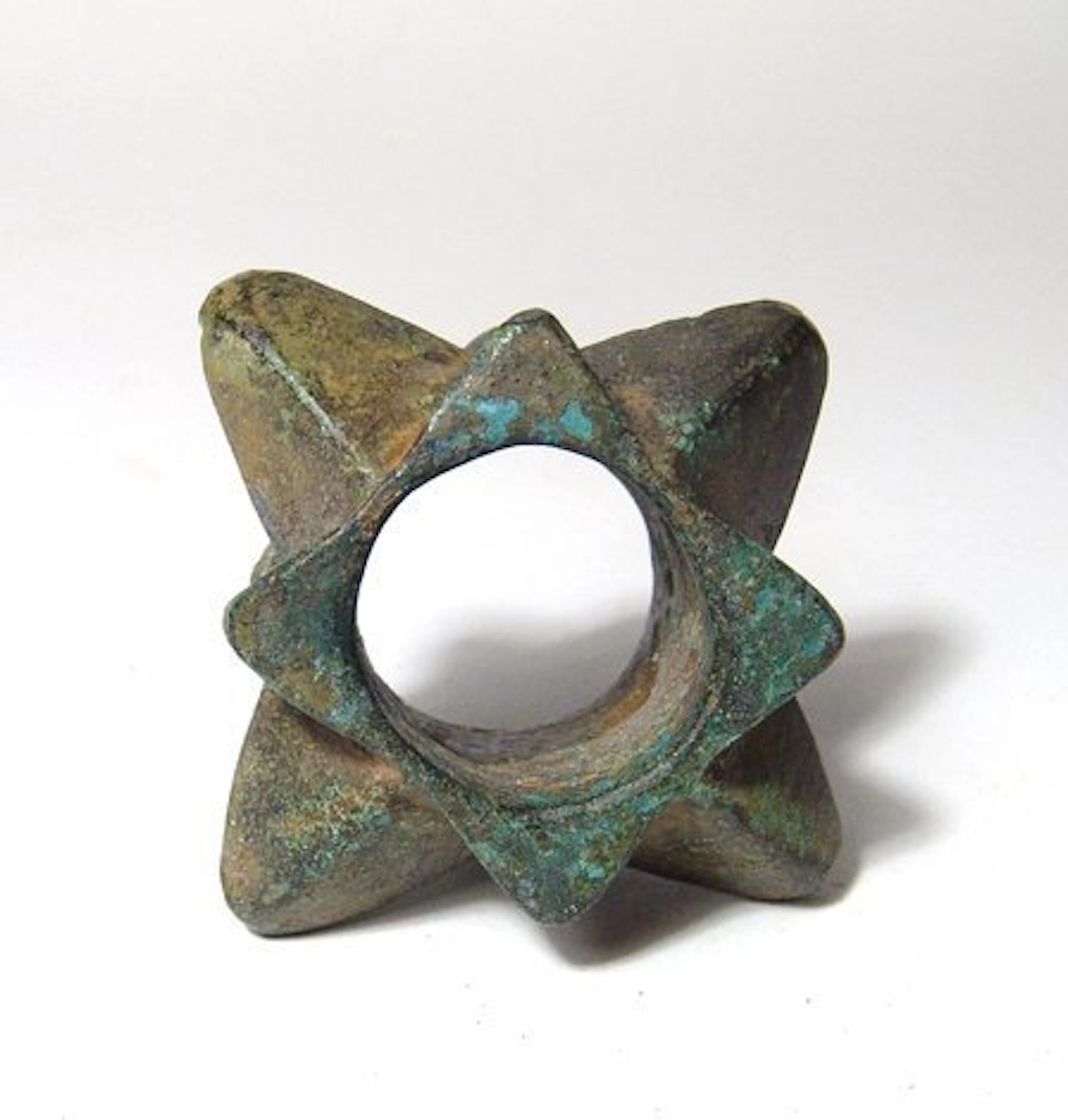 A nice Near Eastern bronze spiked mace-head