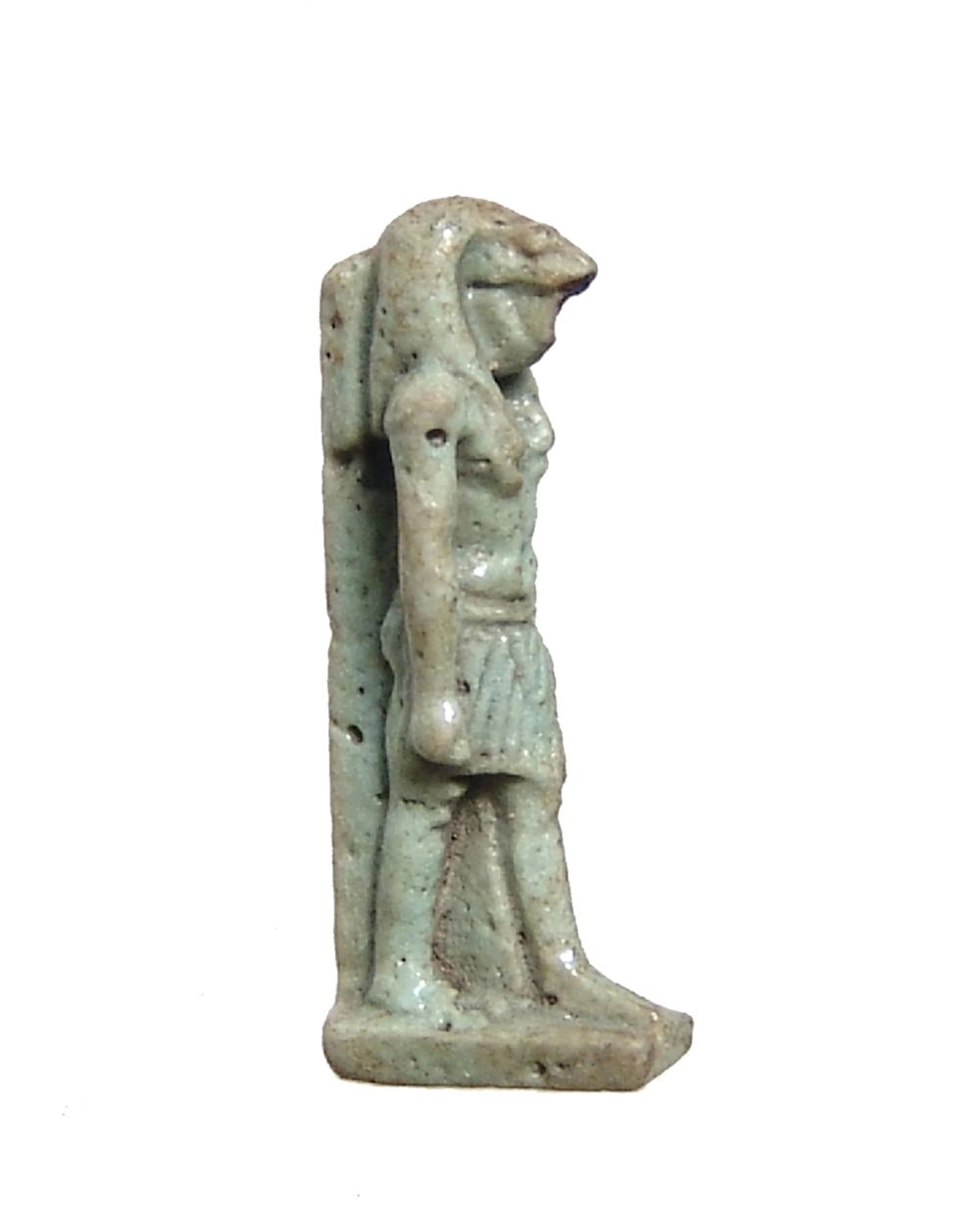 A lovely Egyptian faience amulet of Thoth